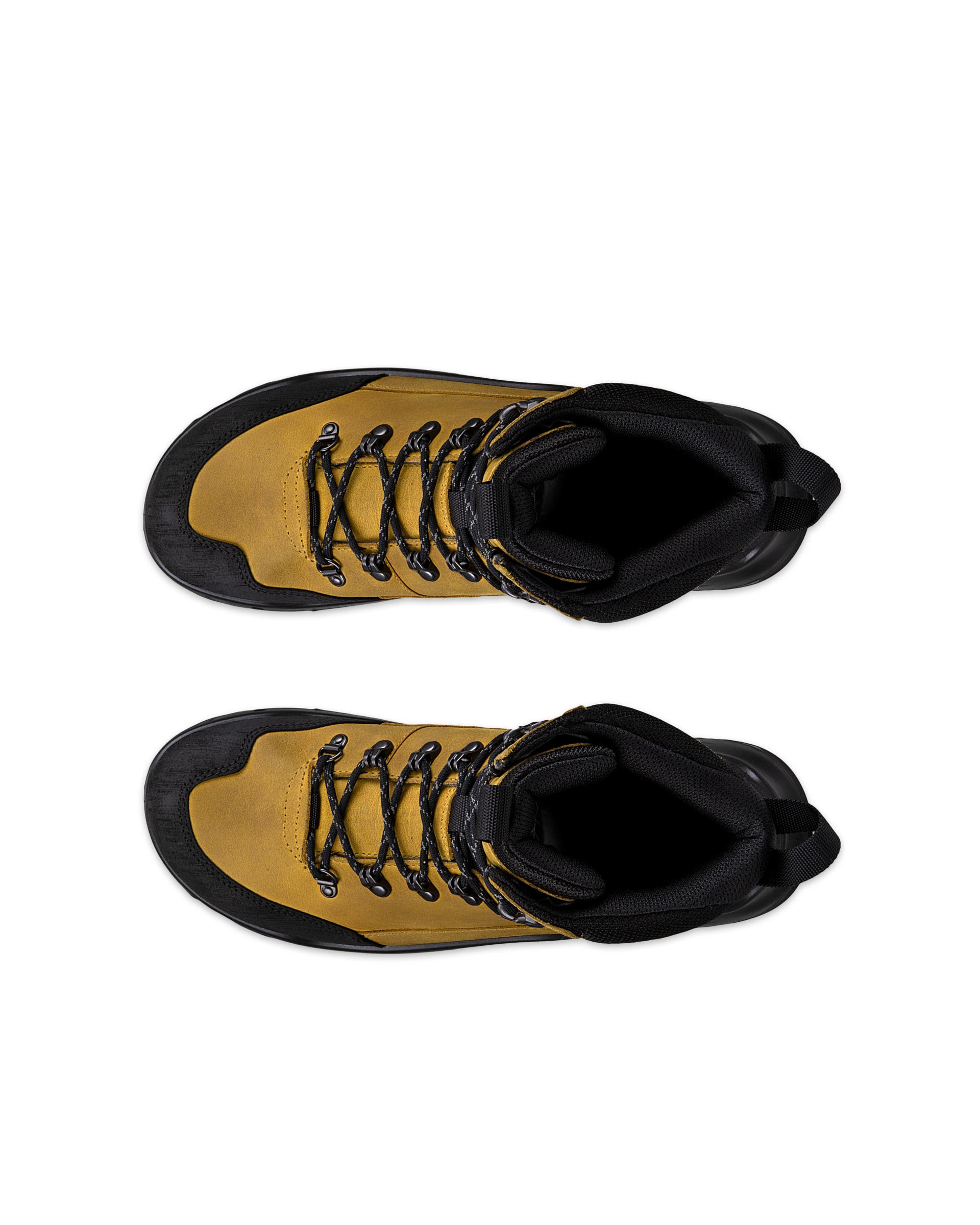 Men's ECCO® Offroad Nubuck Waterproof Mid-Cut Outdoor Boot - Yellow - Top left pair