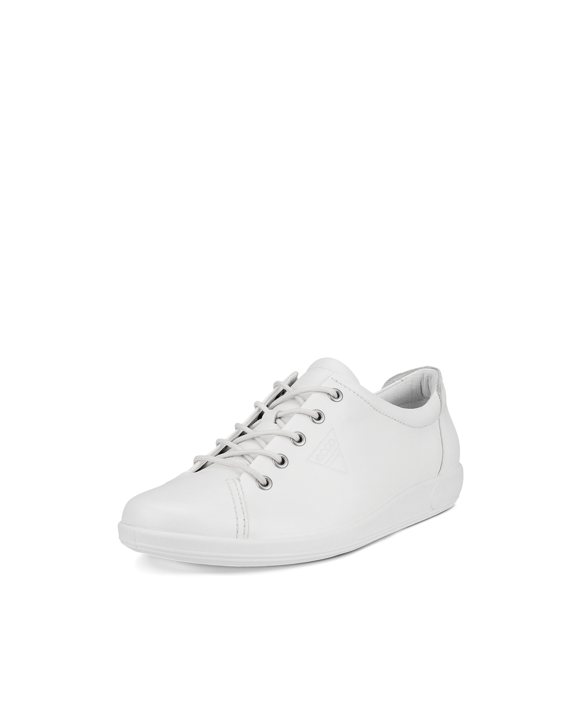 Women's ECCOยฎ Soft 2.0 Leather Walking Shoe - White - Main