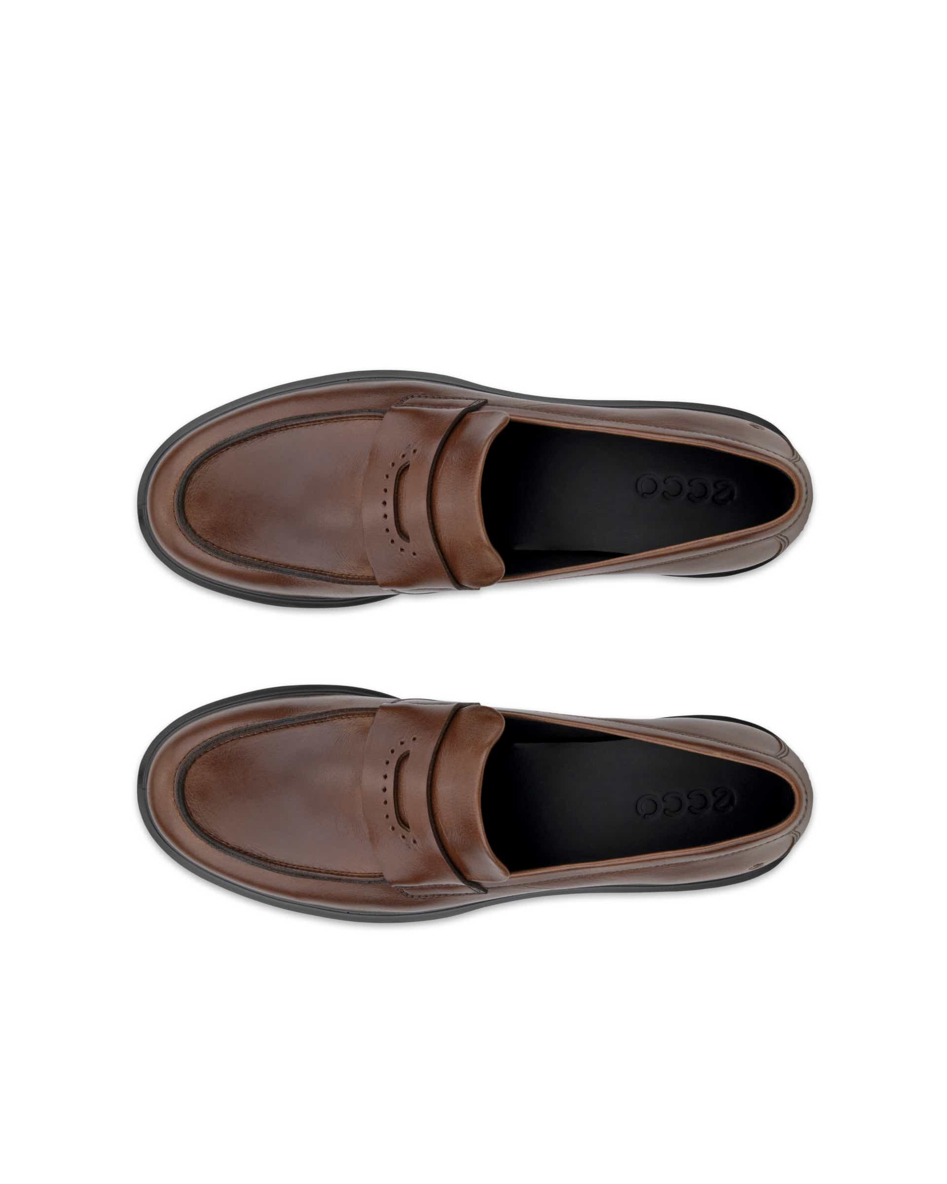 ECCO® METROPOLE VIENNA ženske kožne mokasinke - Smeđa - Top left pair