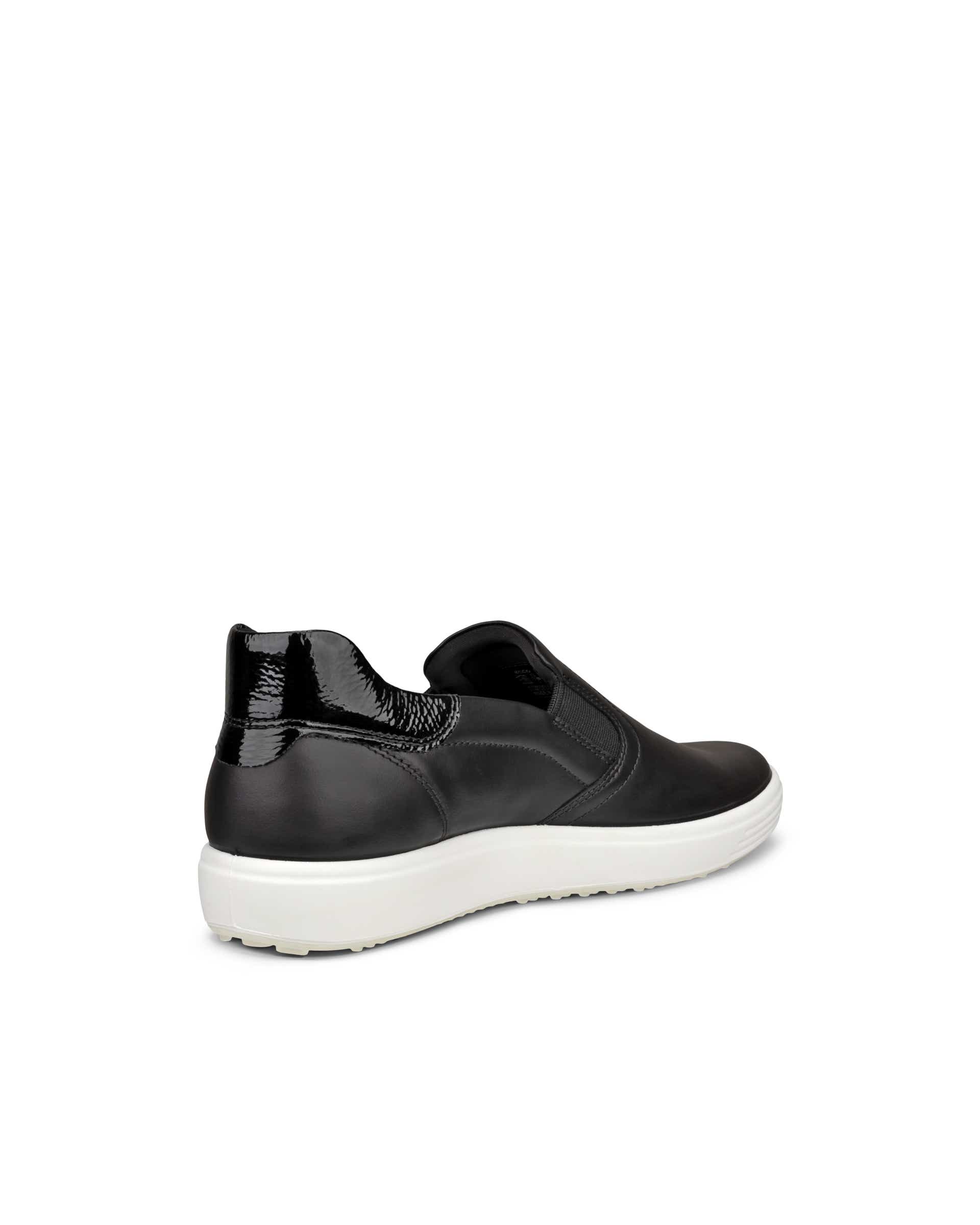 ECCO SOFT 7 SLIP ON Women ウィメンズ レザースニーカー - ブラック - Back