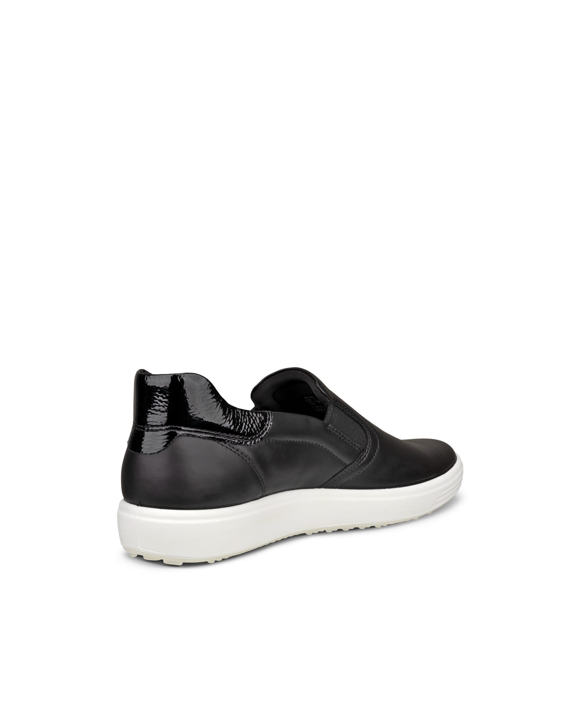 ECCO SOFT 7 SLIP ON Women ウィメンズ レザースニーカー - ブラック - Back