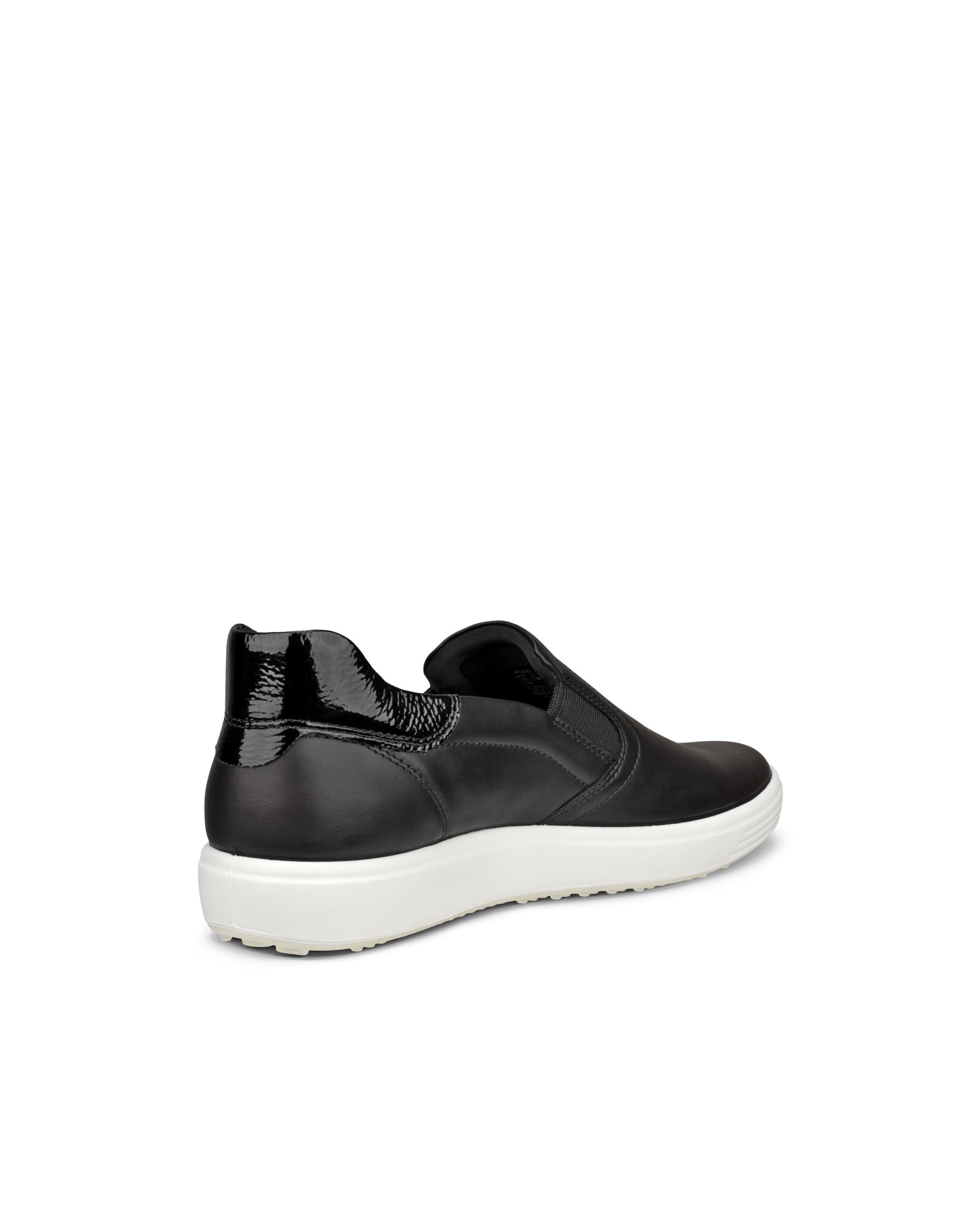 ECCO SOFT 7 SLIP ON Women ウィメンズ レザースニーカー - ブラック - Back