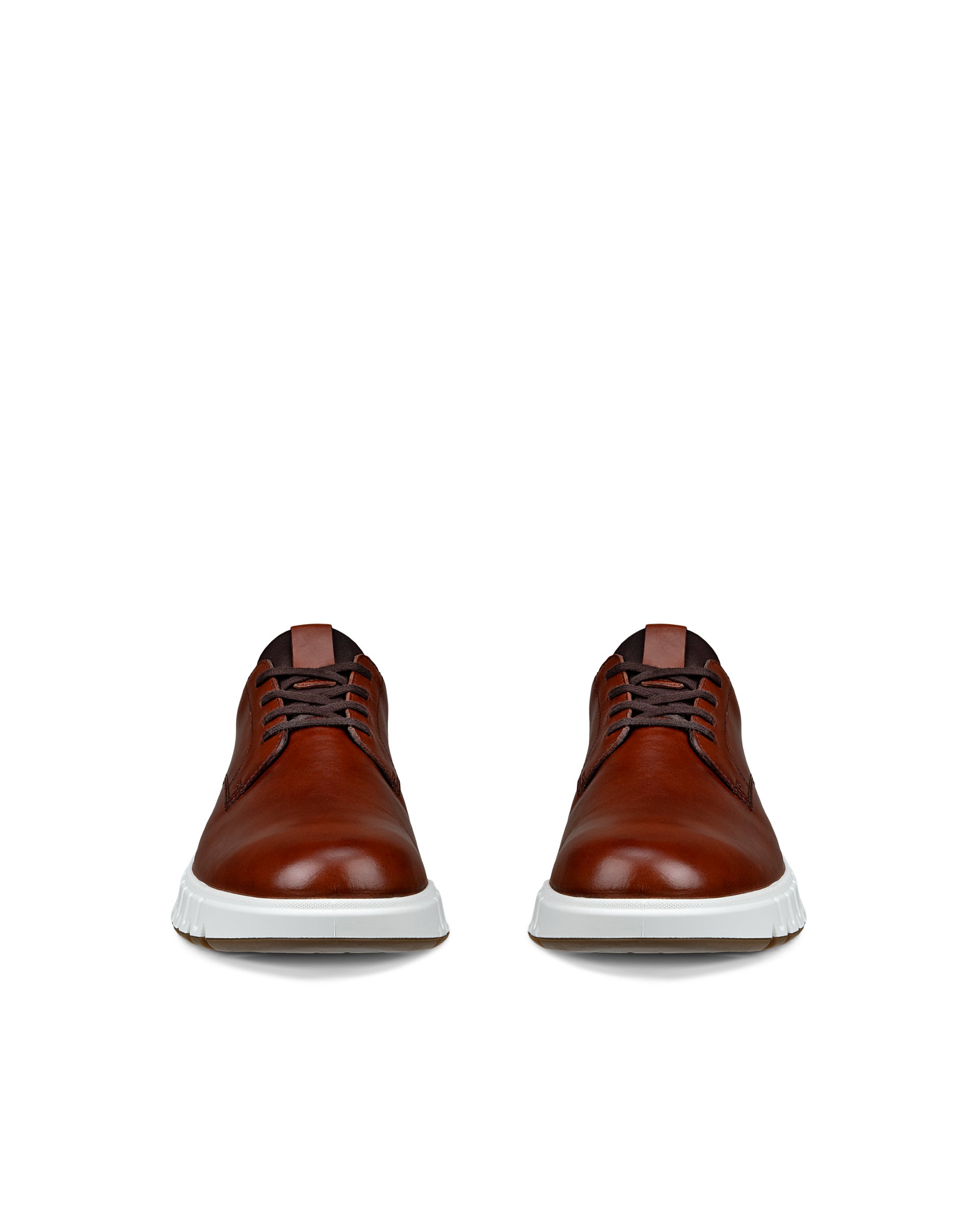 ECCO Gruuv Studio メンズ レザースニーカー - ブラウン - Front pair