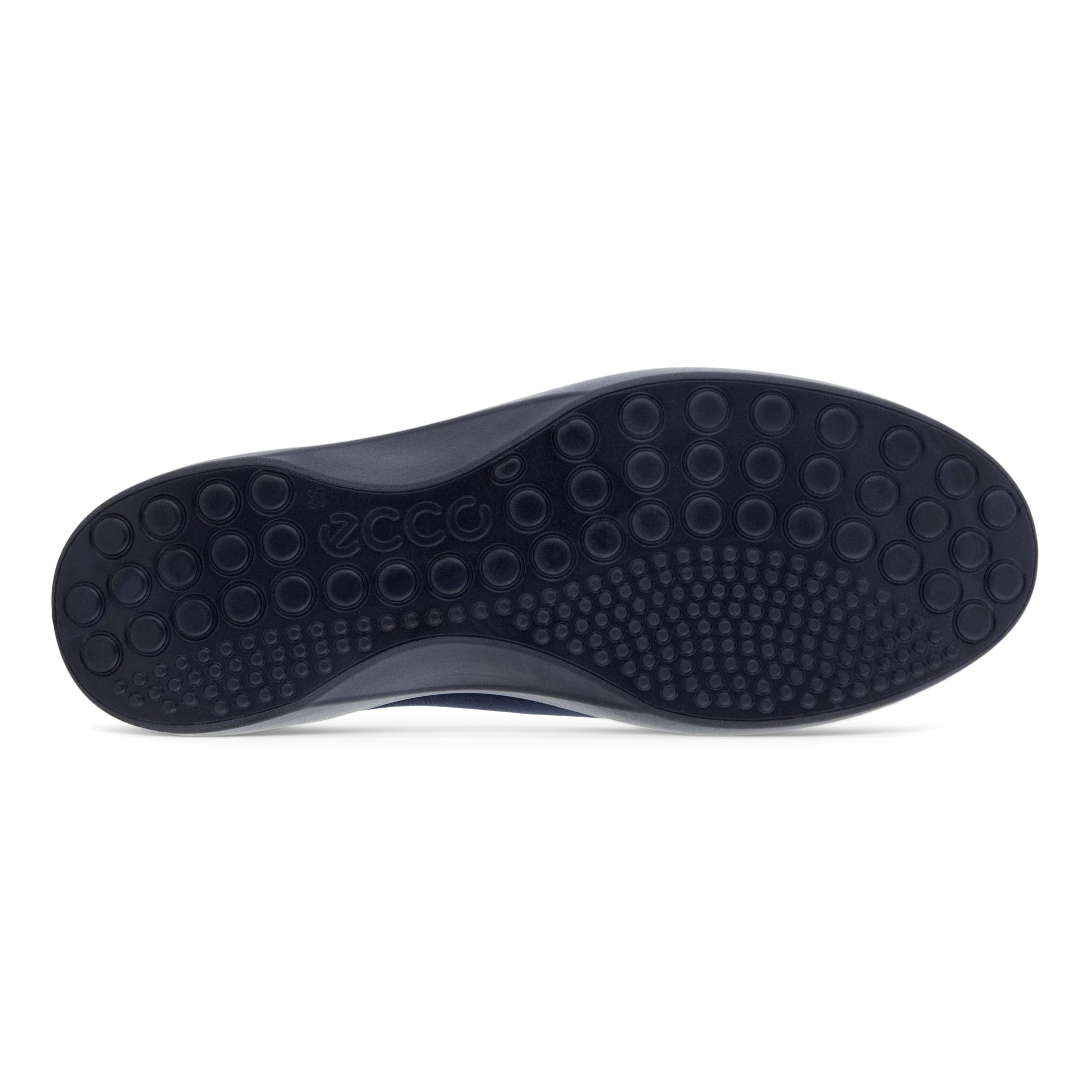 Women's ECCO® Soft 7 Wedge Textile Loafer - Blue - Sole