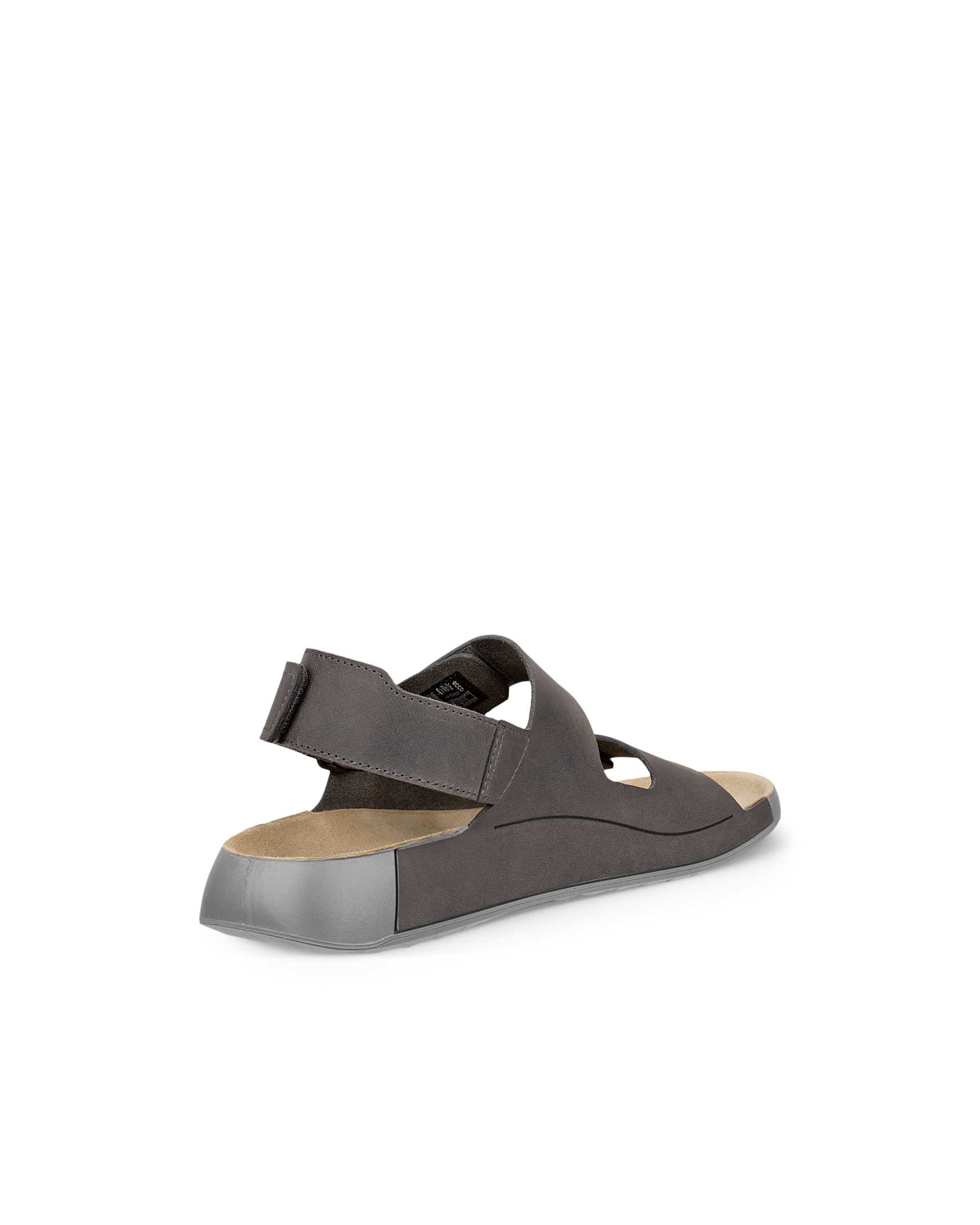 ECCO® Cozmo sandale en nubuck deux brides pour homme - Gris - Back