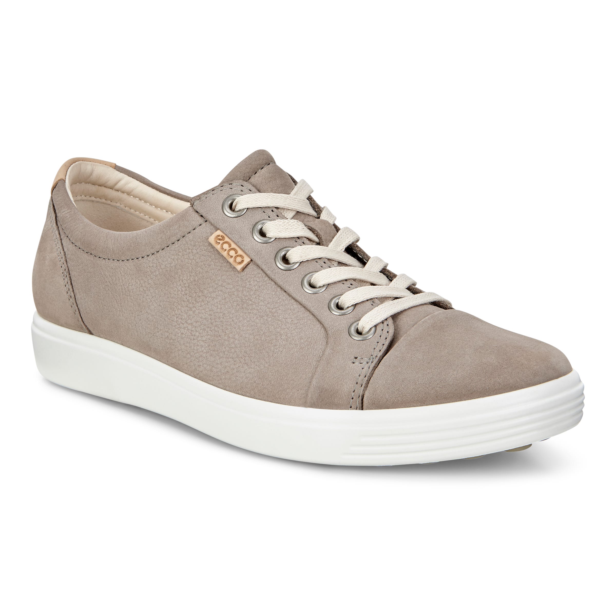 Women's ECCO® Soft 7 Leather Sneaker - Grey - Main