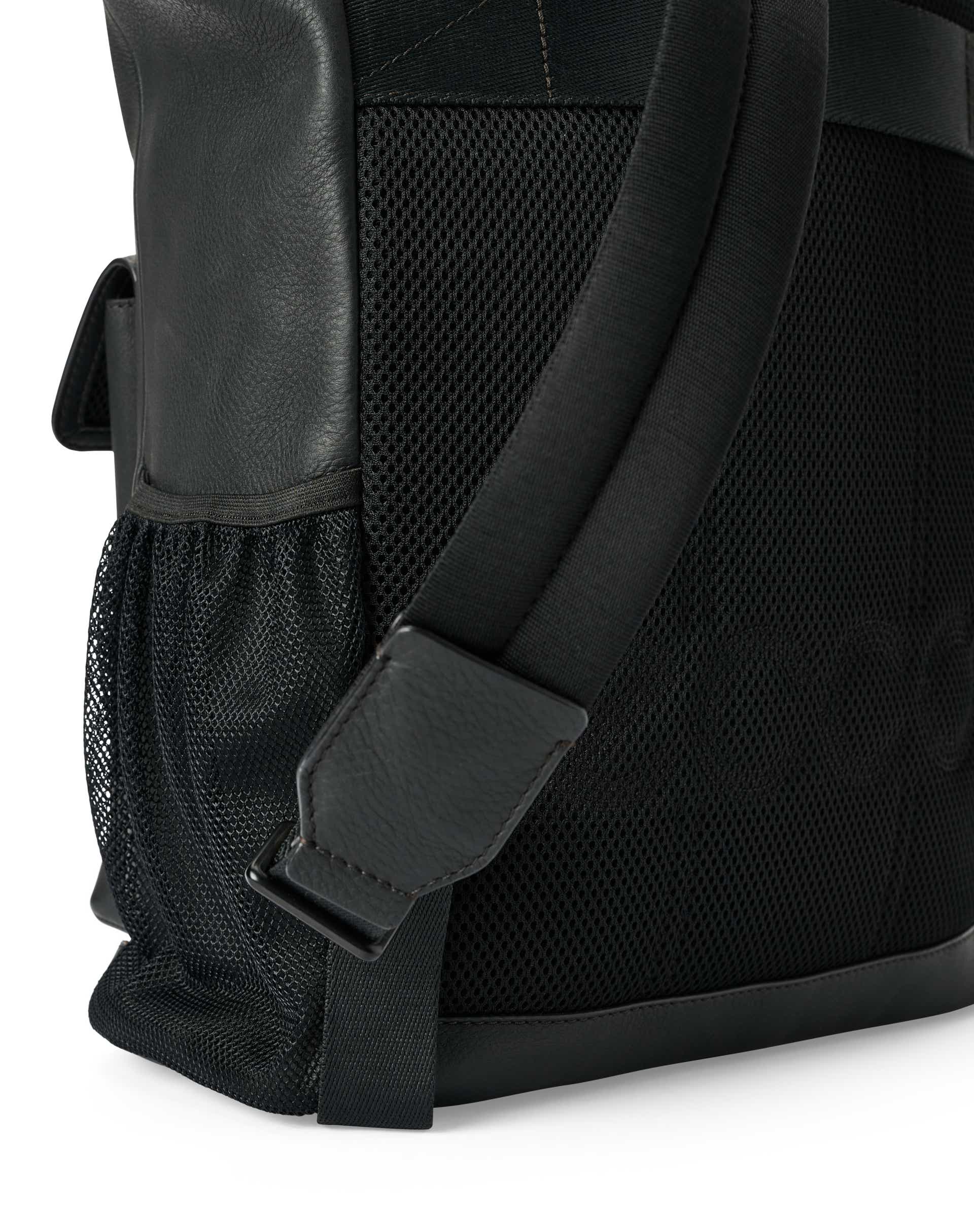 ECCO® Square Pack leren rugzak - Zwart - Detail-2