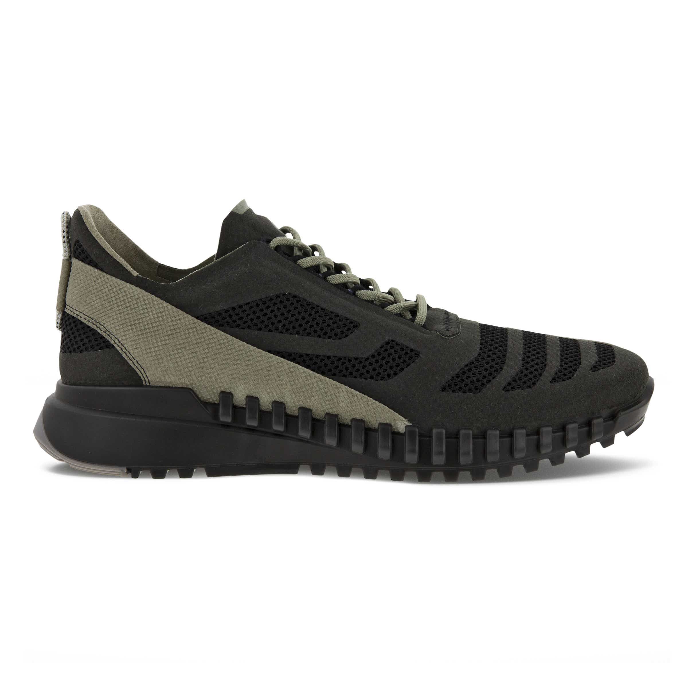 Men's ECCO® Zipflex Textile Sneaker - Black - Outside