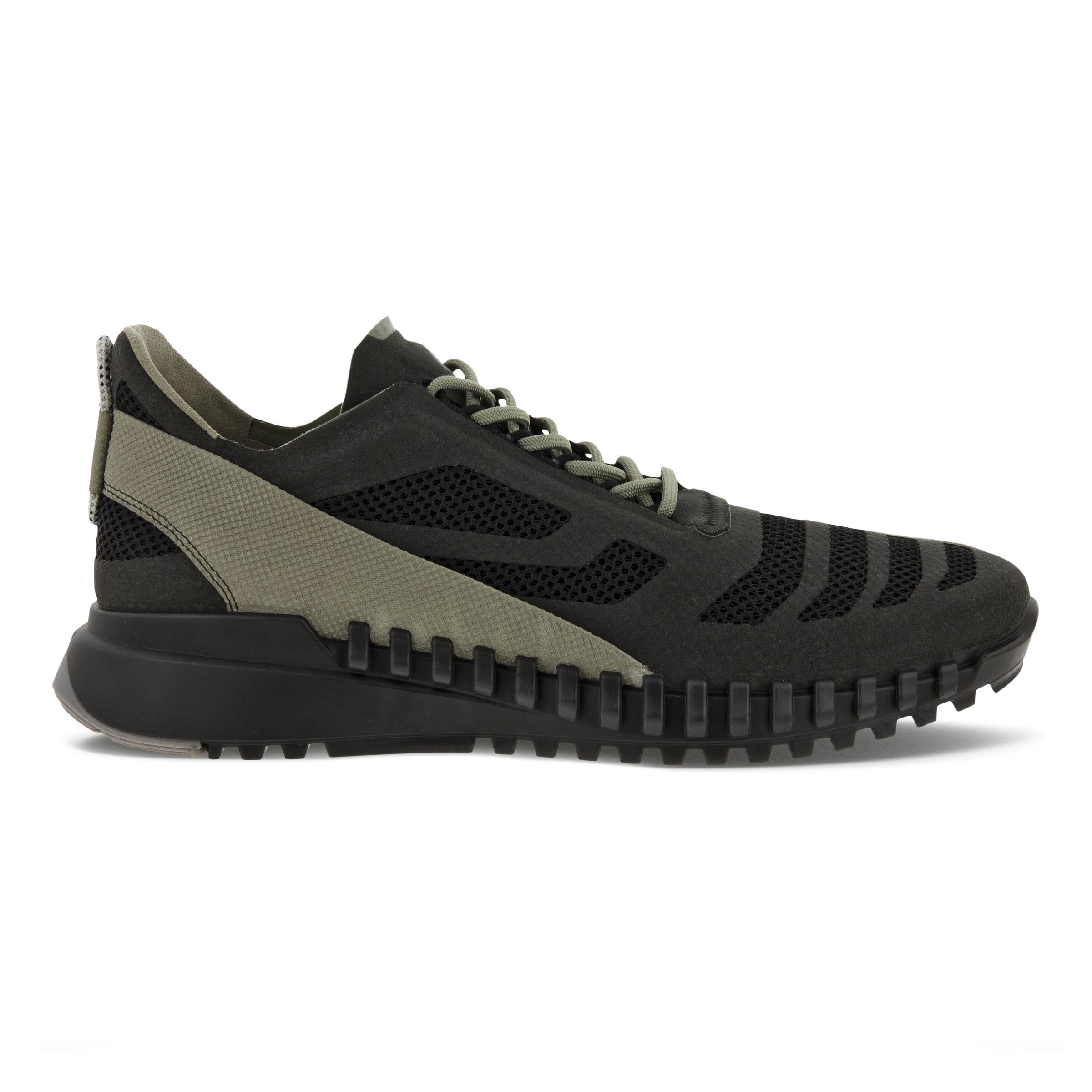 Men's ECCO® Zipflex Textile Sneaker - Black - Outside