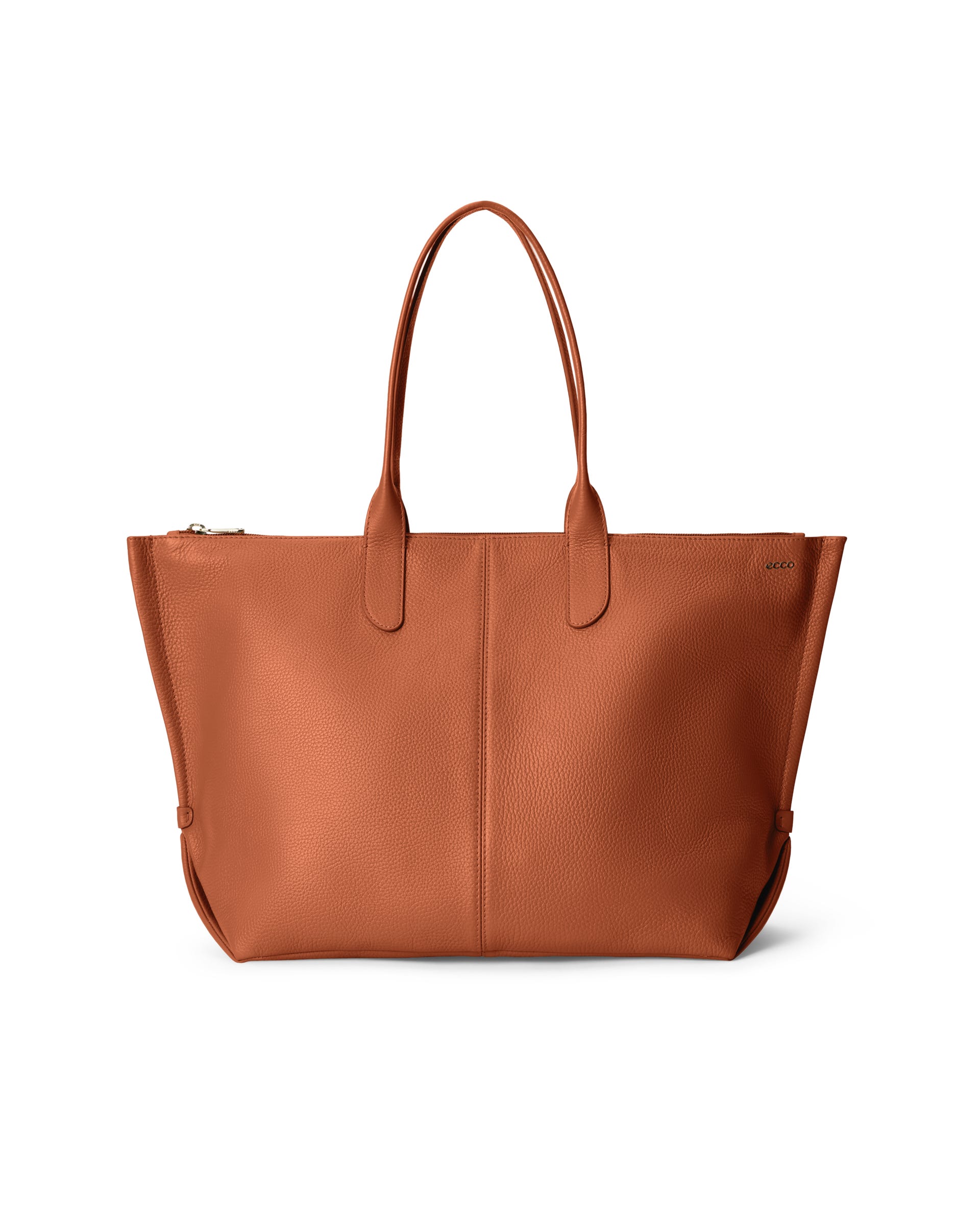 ECCO® TOTE GO LIGHT Leather Tote Bag - Brown - Main
