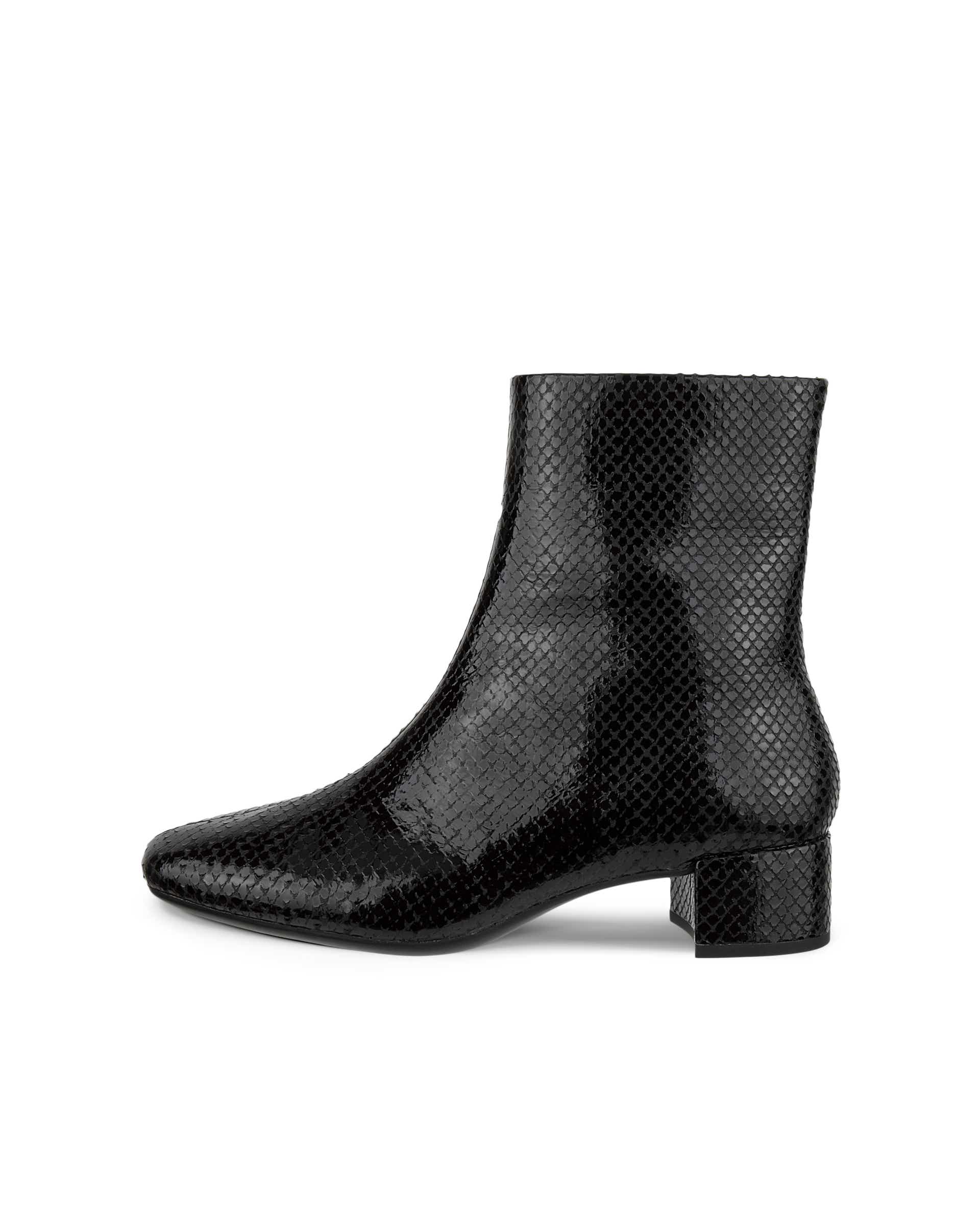 ECCO® LIVA 35 Damen Lederstiefelette mit Absatz - Schwarz - Outside