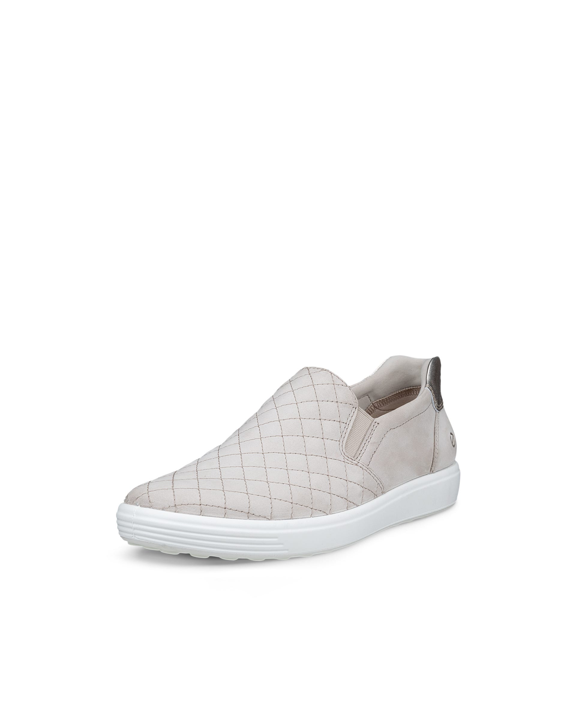 Women's ECCO® Soft 7 Leather Sneaker - Beige - Main