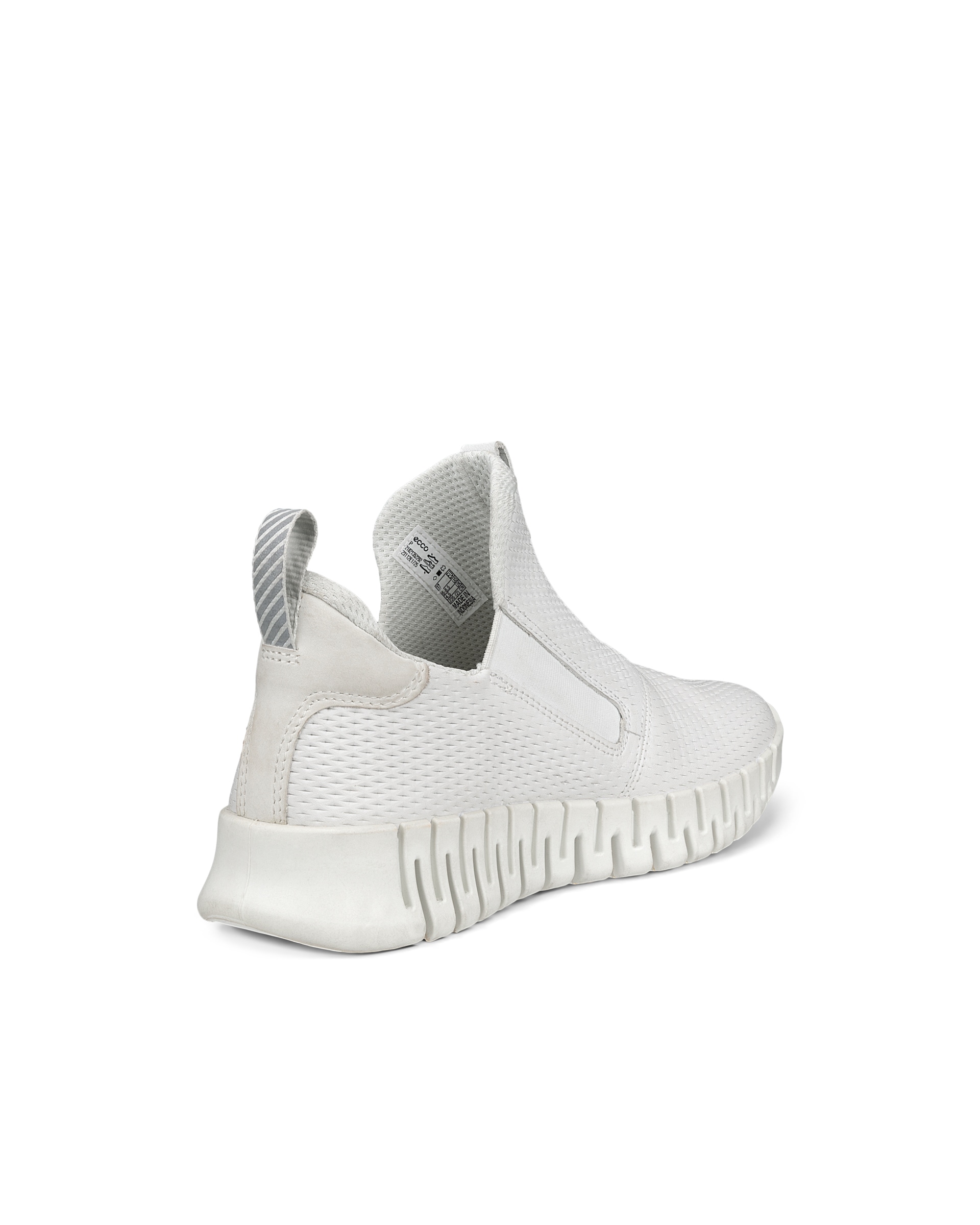 ECCO Gruuv Flexible Sole Sneakers - White - Back