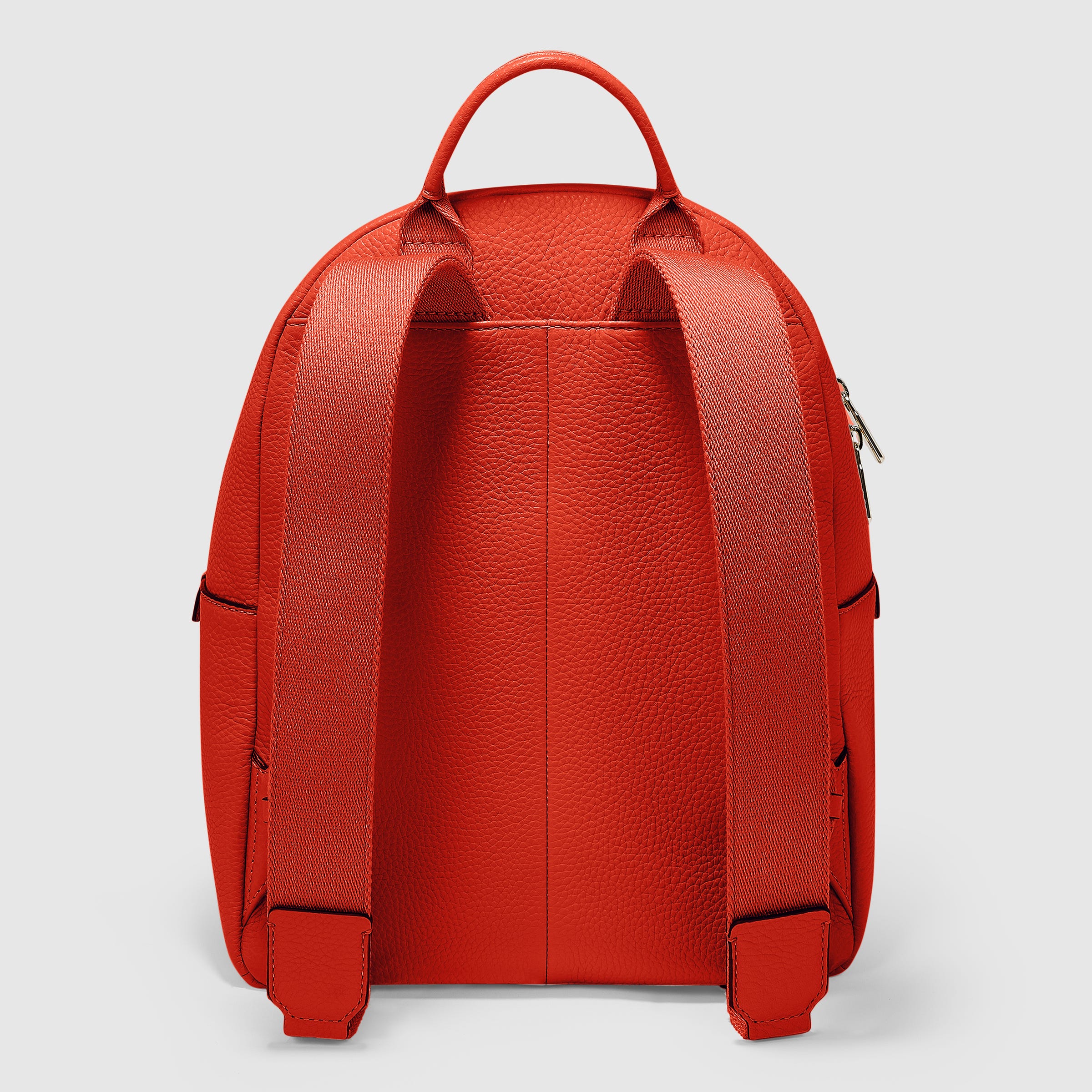 ECCO® Textureblock Leather Backpack - Red - Back