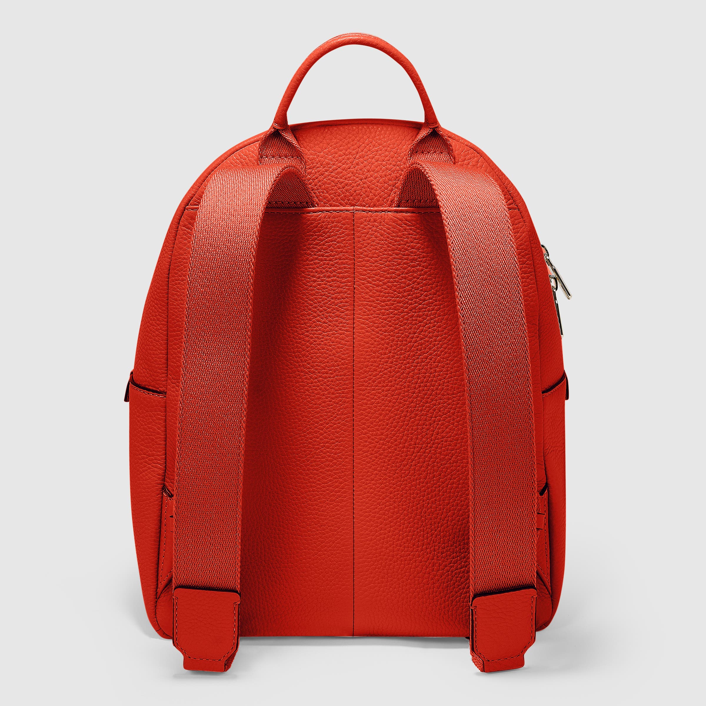 ECCO® Textureblock Leather Backpack - Red - Back