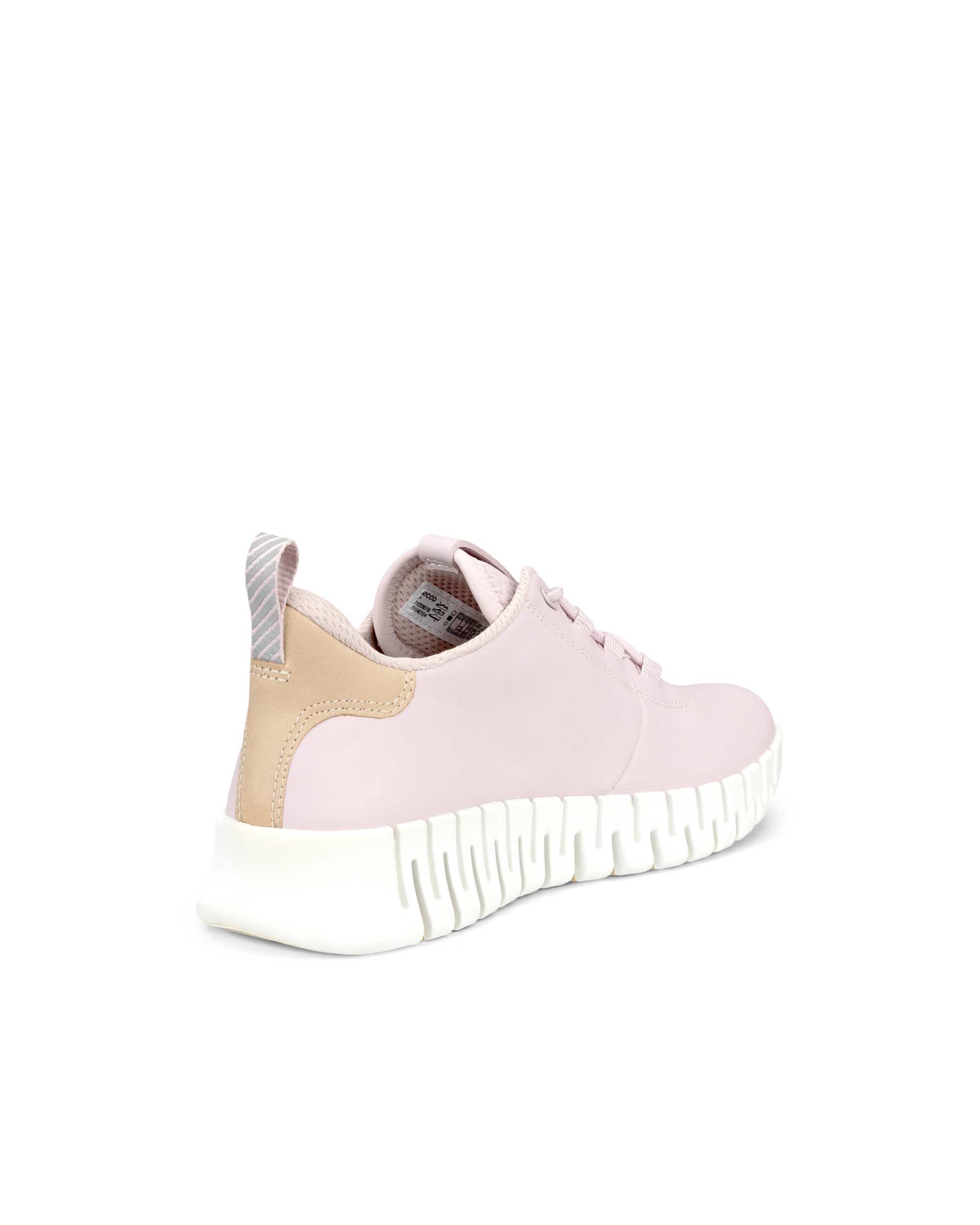 Women's ECCO® Gruuv Leather Sneaker - Pink - Back