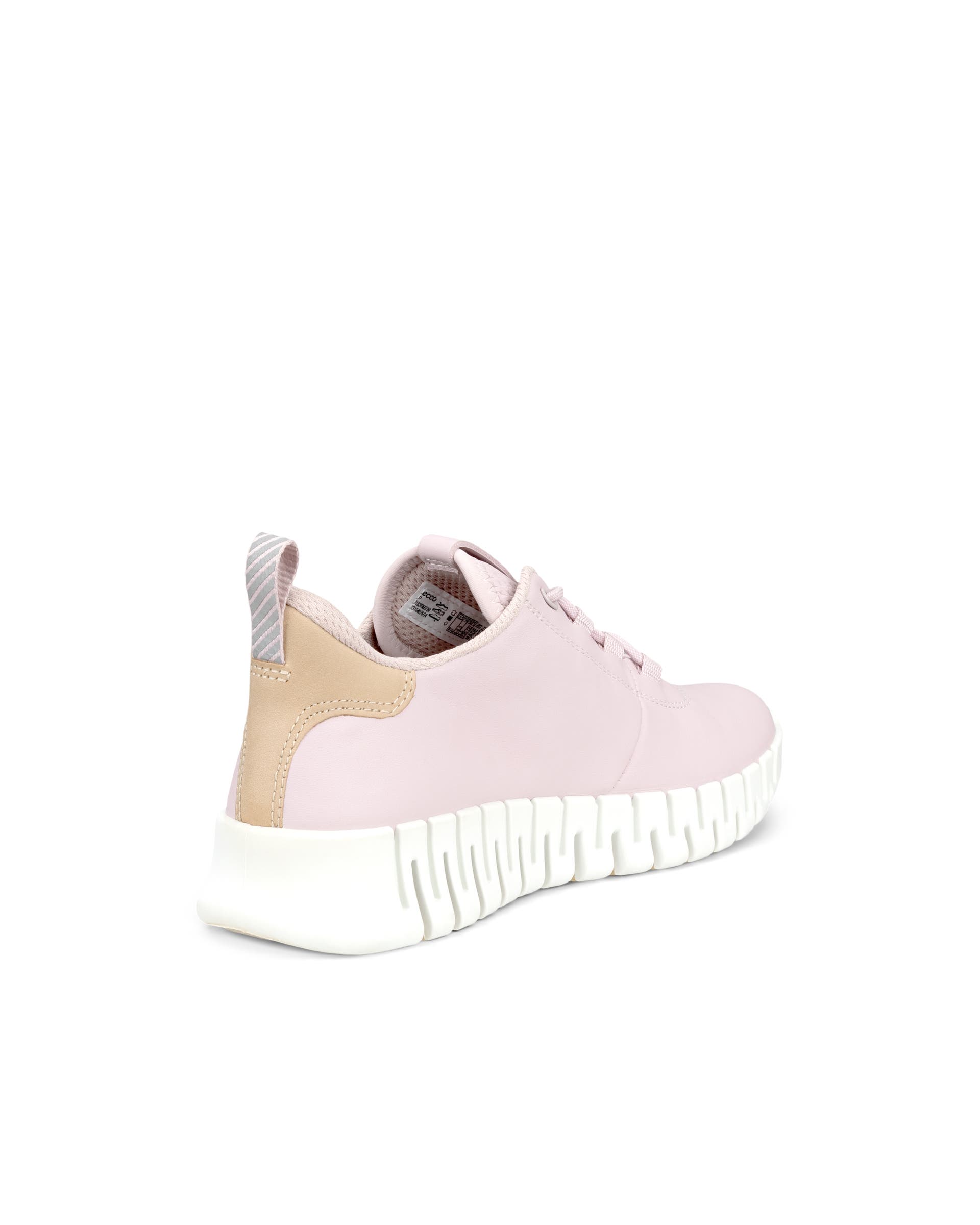 ECCO Gruuv Flexible Sole Women ウィメンズ レザースニーカー - ピンク - Back