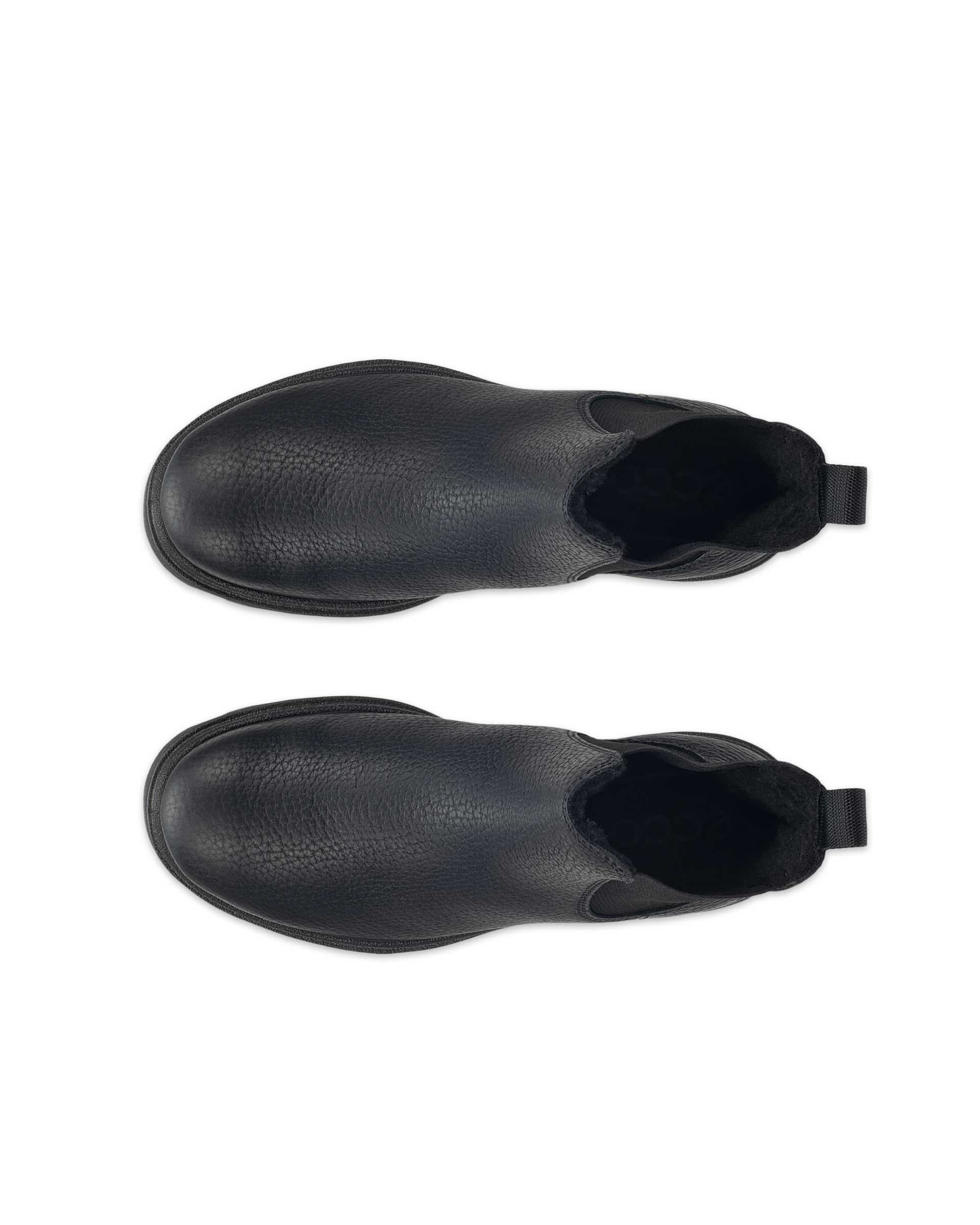 Damskie skórzane sztyblety Chelsea ECCO® GRAINER - Czarny - Top left pair