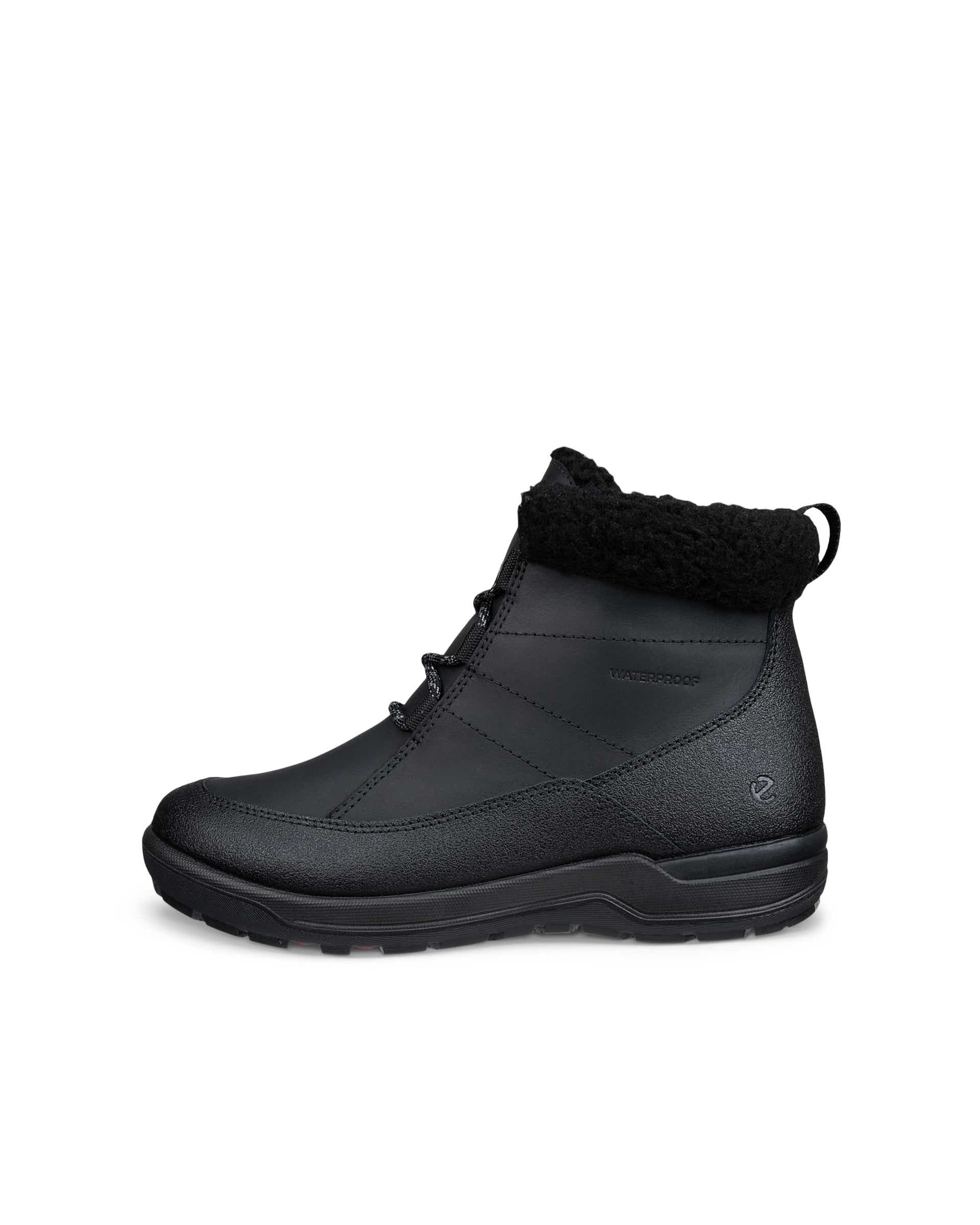 Women's ECCO® TRACE LITE Nubuck Waterproof Winter Boot - Black - Outside