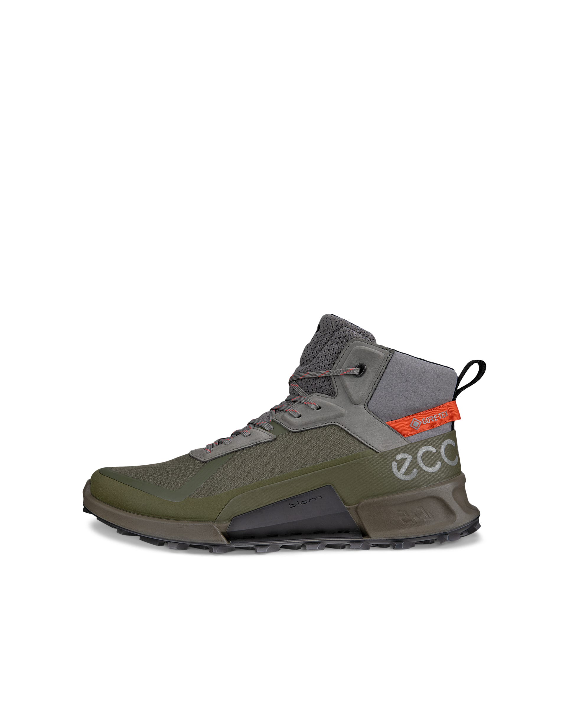 ECCO BIOM 2.1 X Mountain メンズ テキスタイルGore-Texハイカットハイキングスニーカー - グリーン - Outside