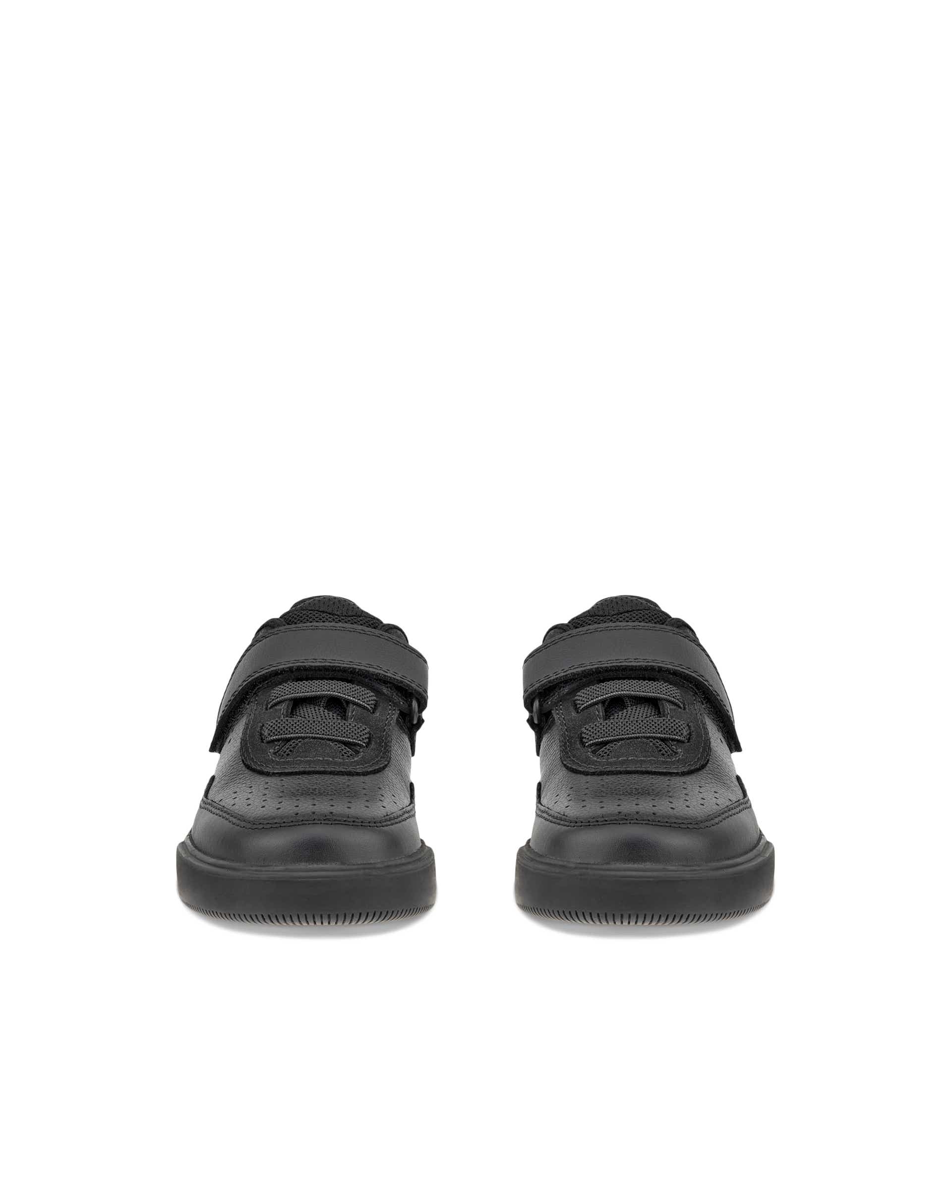 ECCO® STREET COURT K Kinder Ledersneaker - Schwarz - Front pair