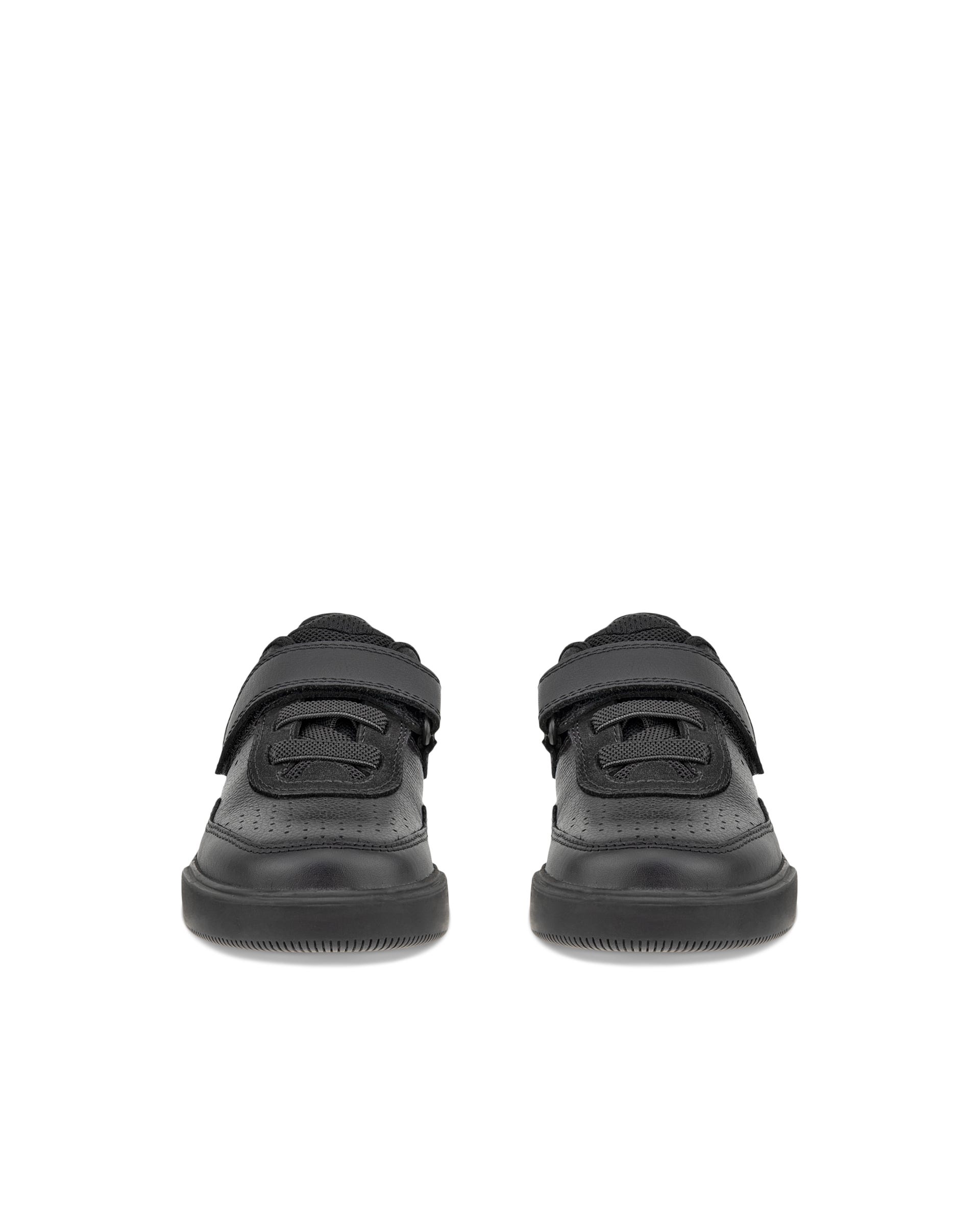 ECCO® STREET COURT K Kinder Ledersneaker - Schwarz - Front pair