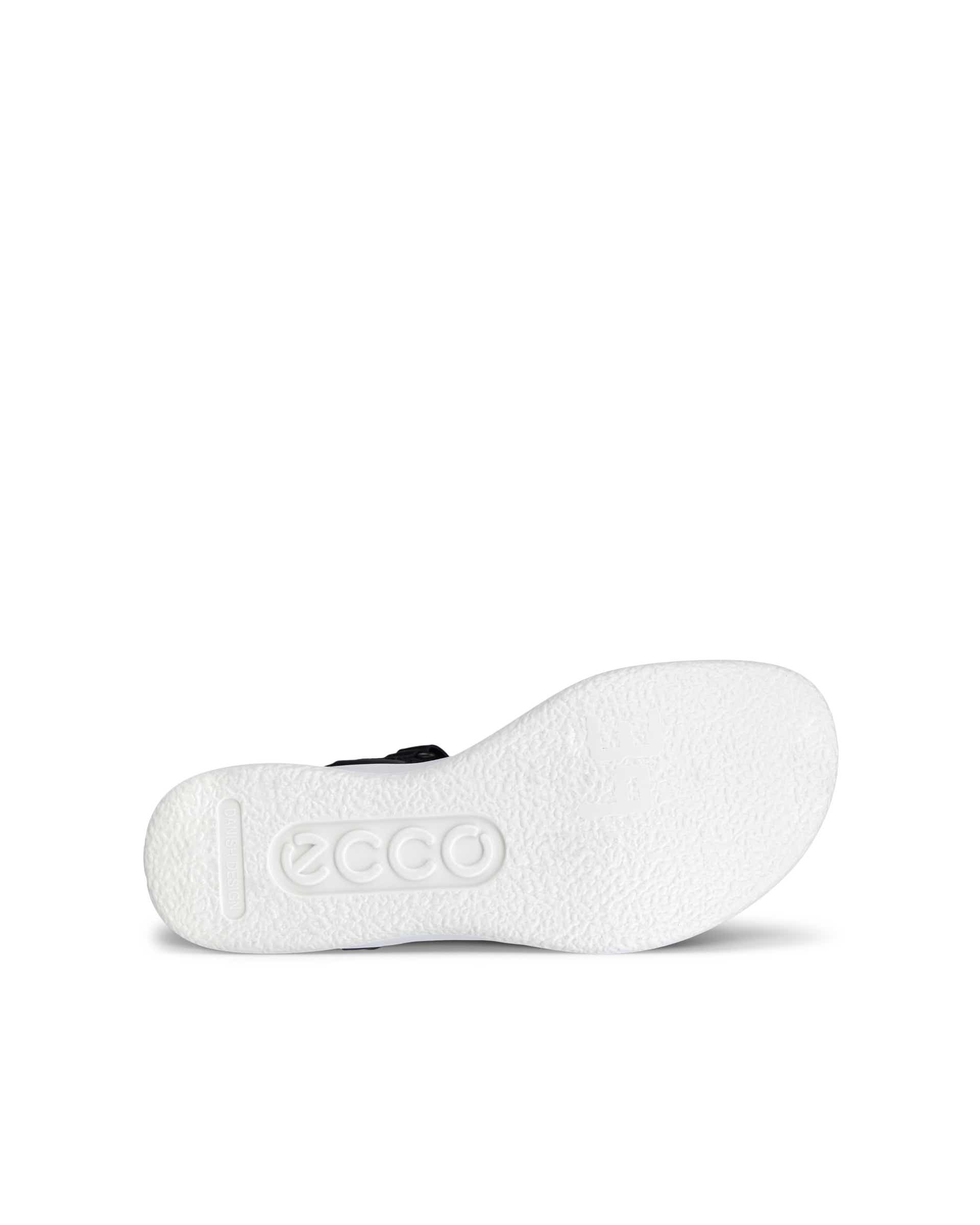 Women's ECCO® Flowt Wedge Leather Cork Heeled Sandal - Black - Sole