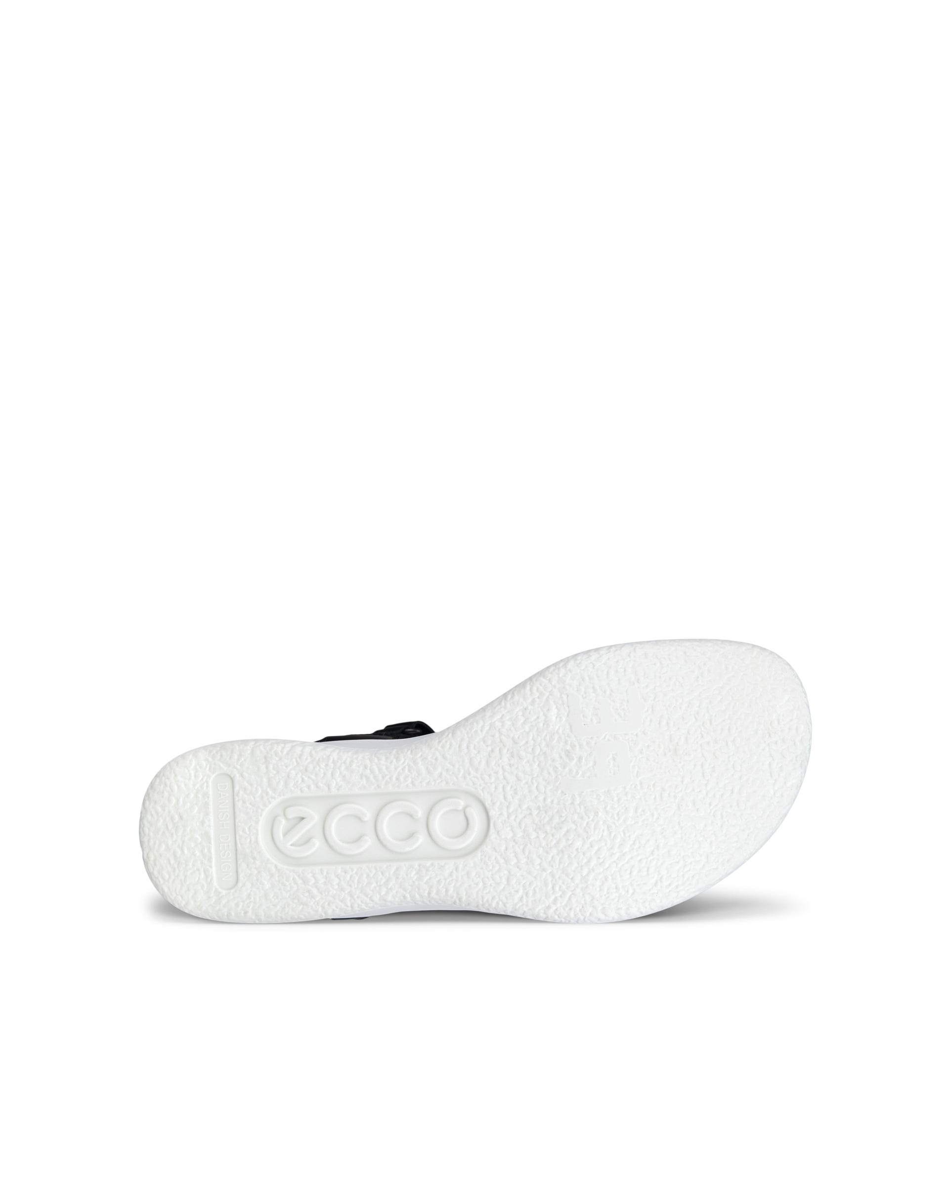 Women's ECCO® Flowt Wedge Leather Cork Heeled Sandal - Black - Sole