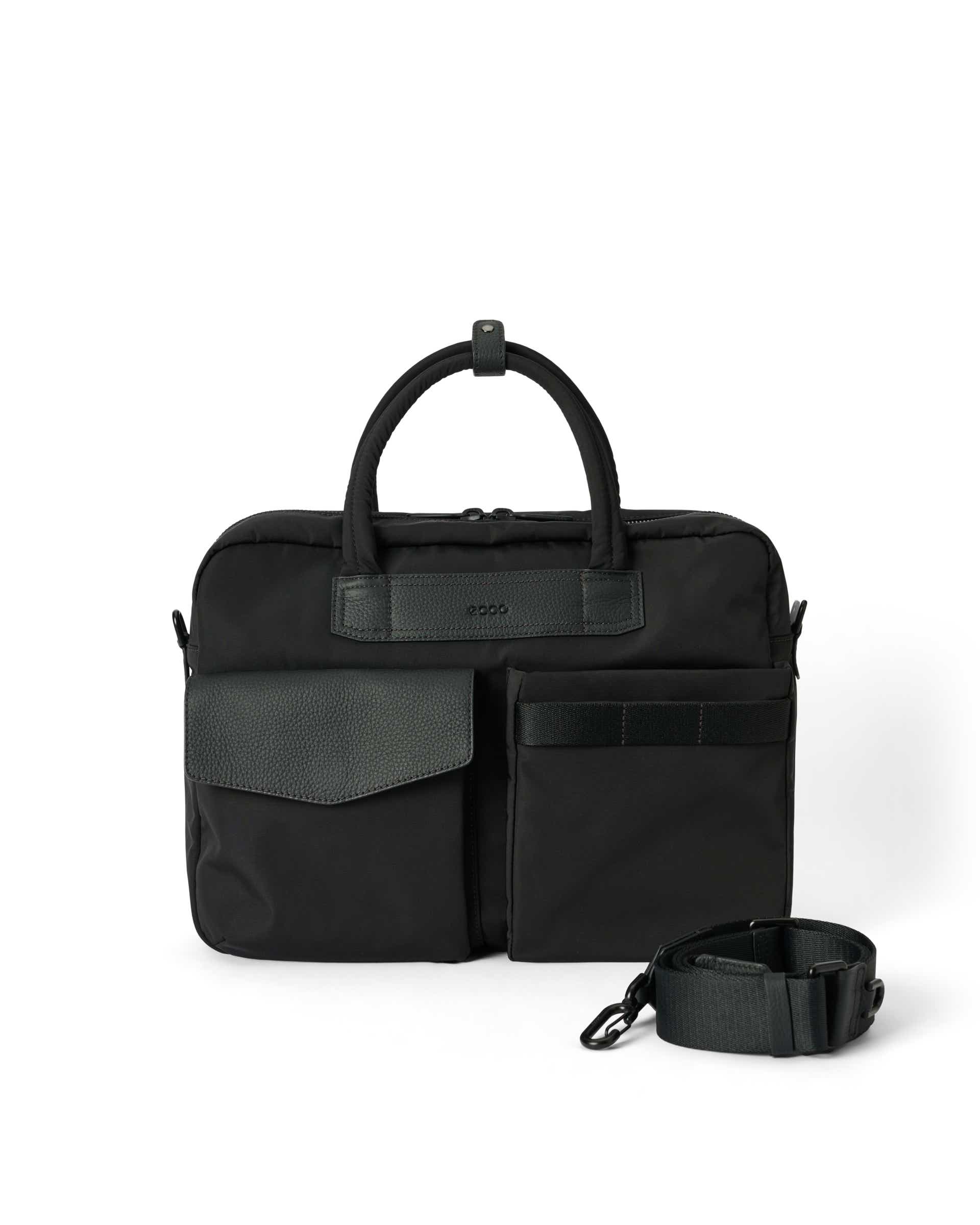 ECCO® Voyager - Leather Travel 12hr Folio Bag - Black - Main