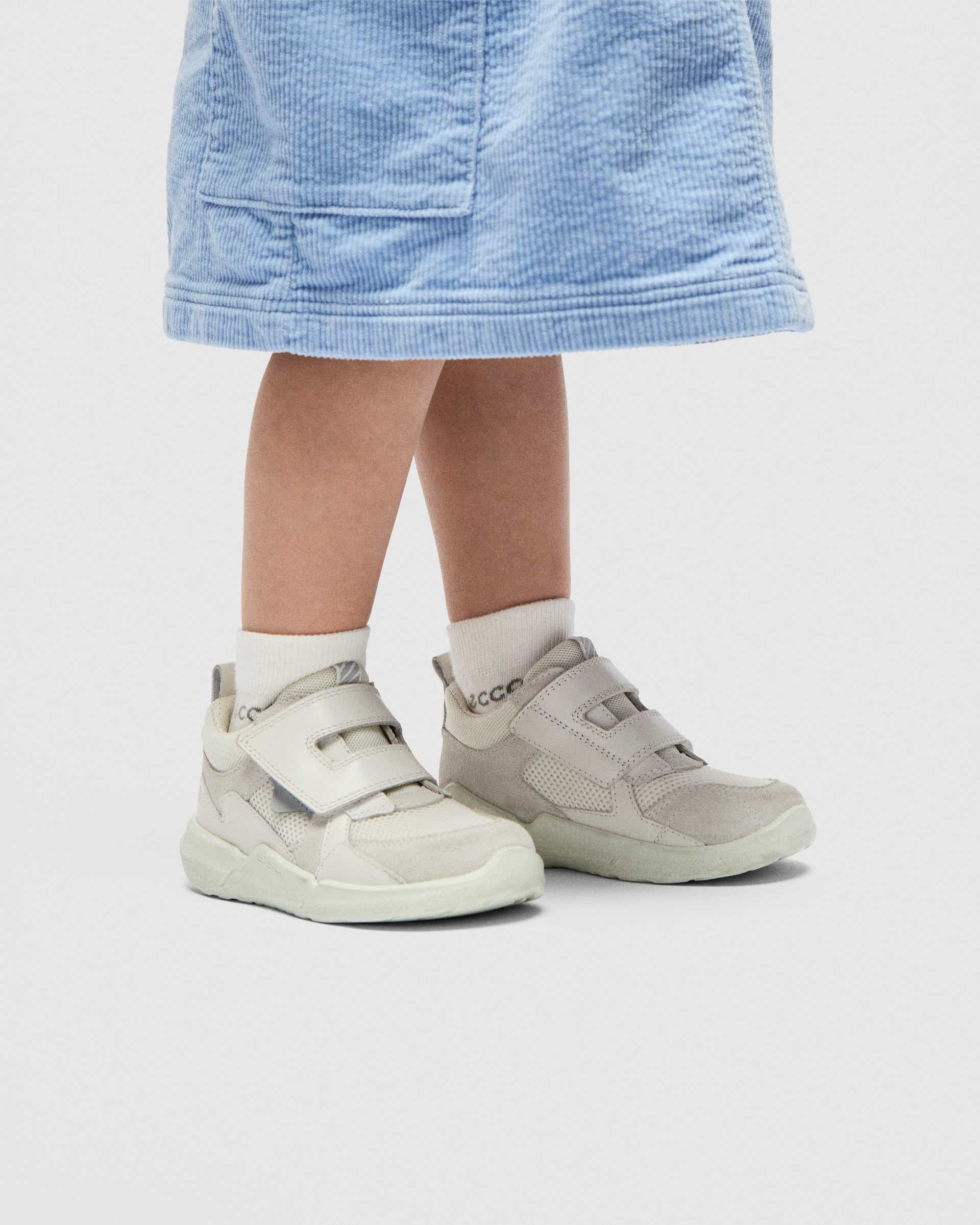 Kids' ECCO® BIOM 2.2 Suede Sneaker - White - Lifestyle image-1