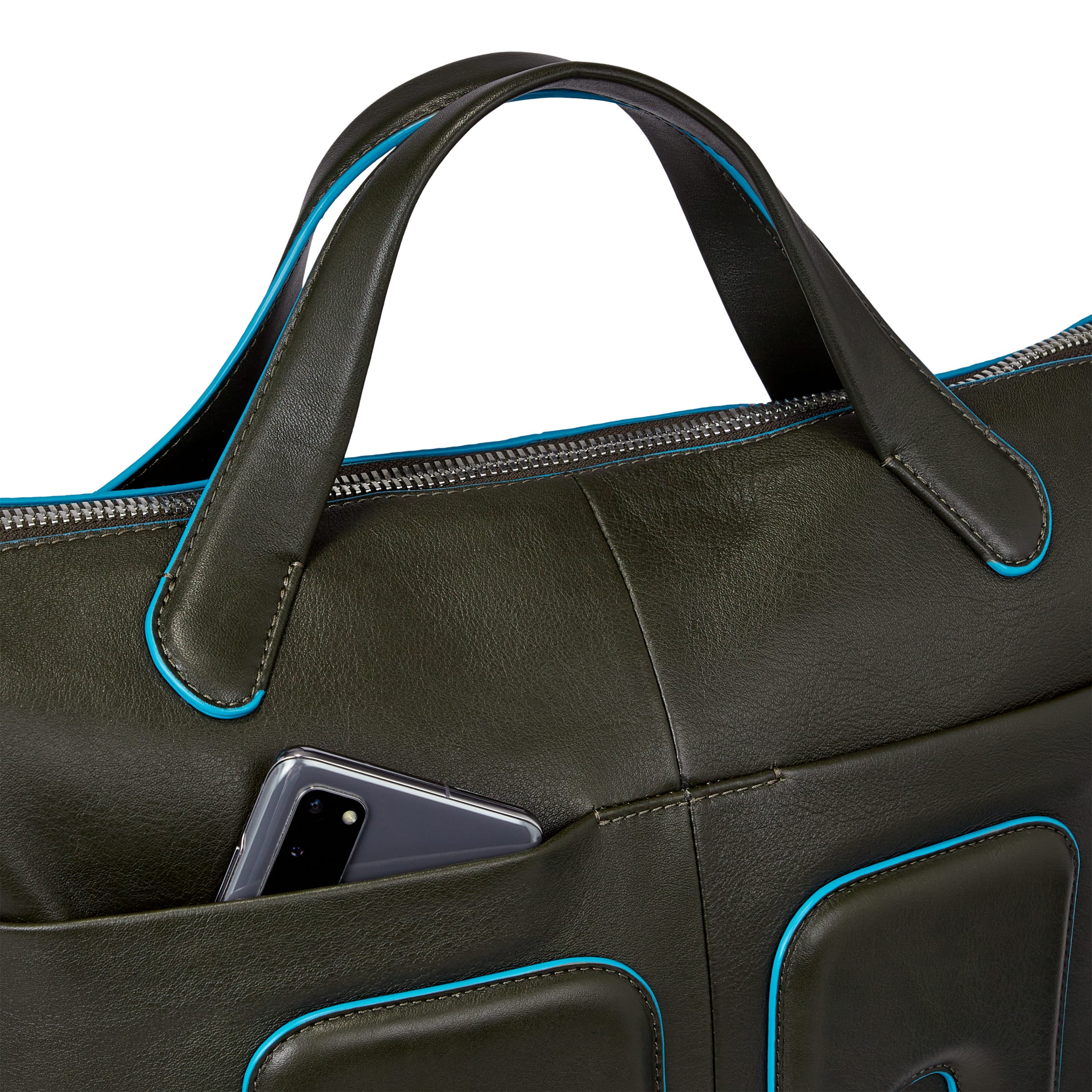 ECCO® E Emblem Leather Tote Bag - Green - Detail-2