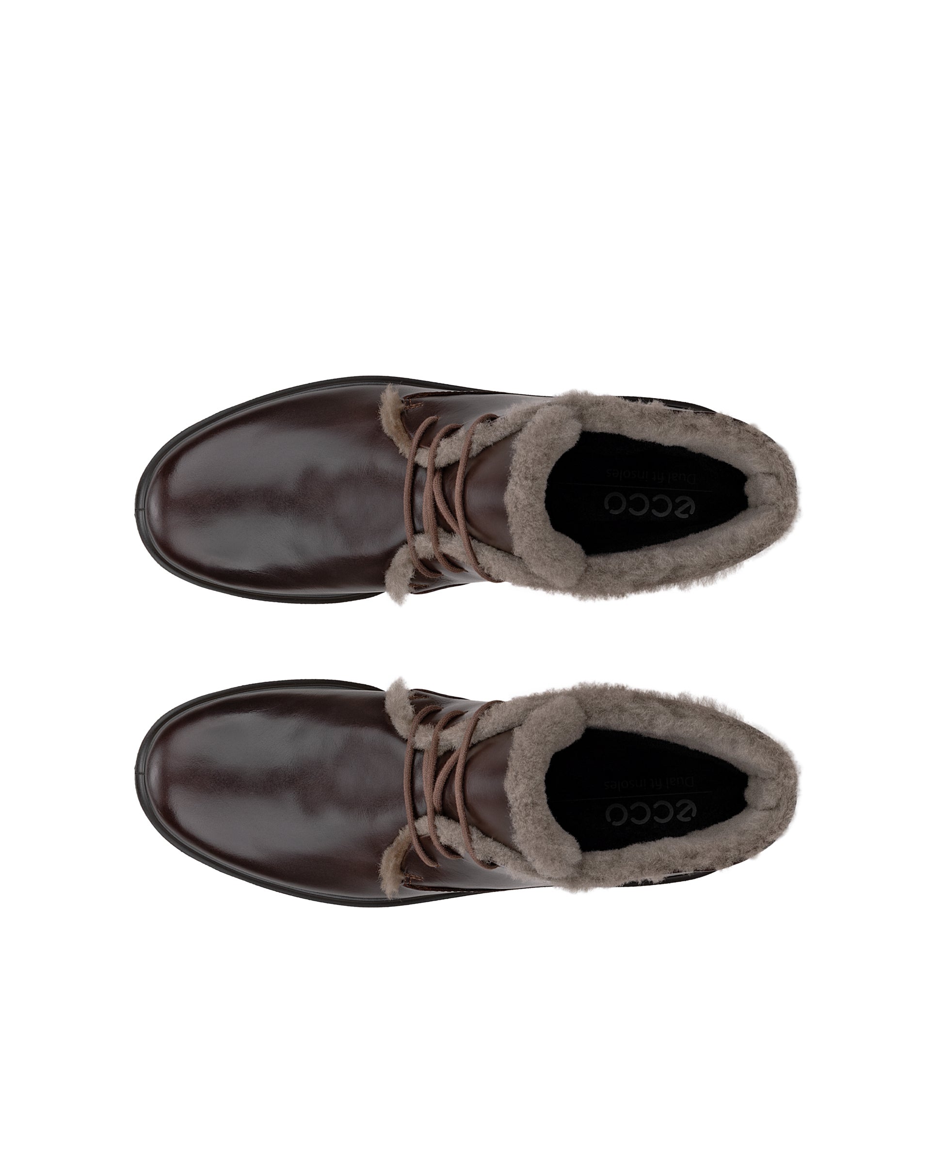 ECCO® METROPOLE AMSTERDAM bottines chukka en cuir pour femme - Brun - Top left pair