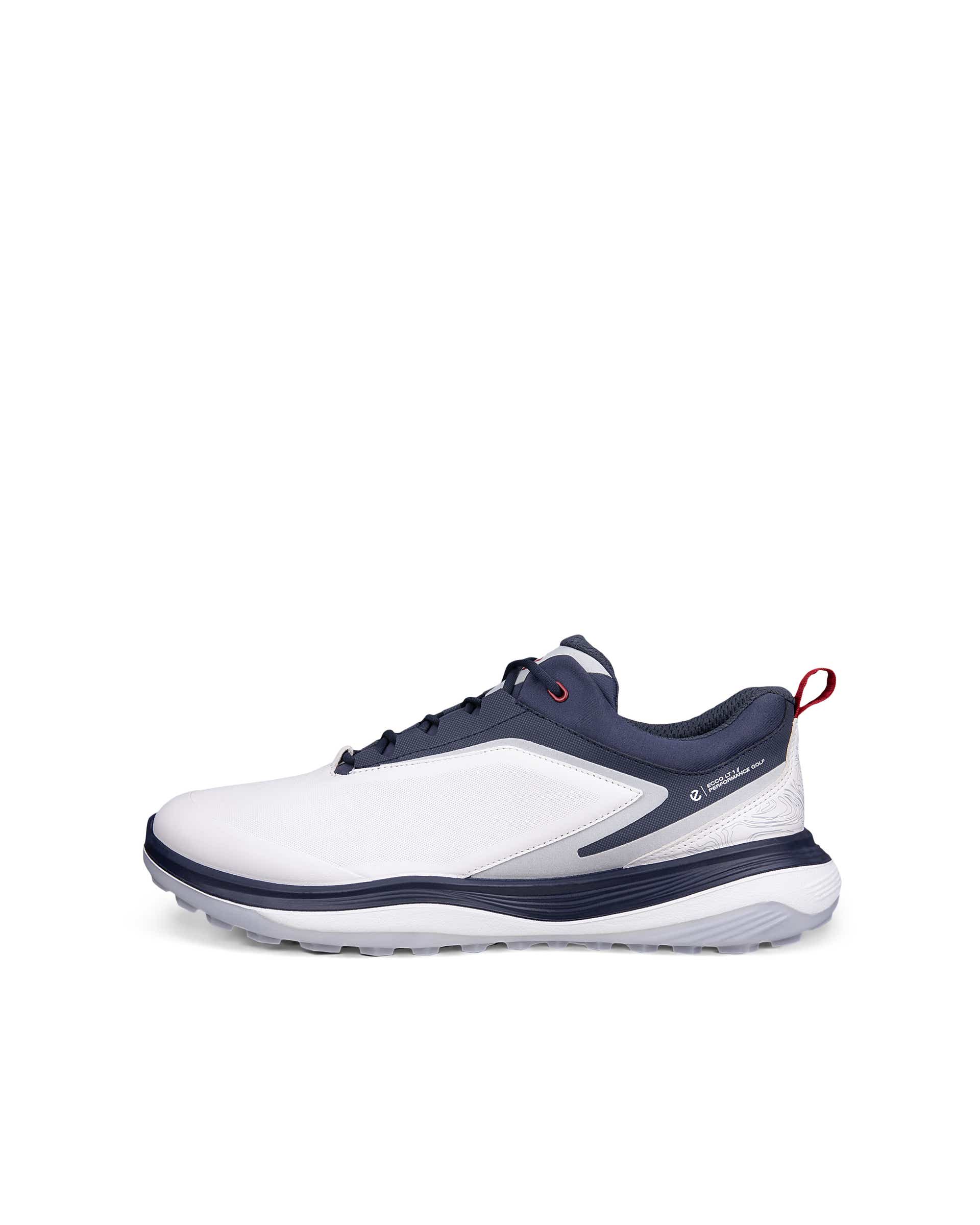 Men's ECCO® Golf LT1 Leather Waterproof Golf Shoe - White - Outside
