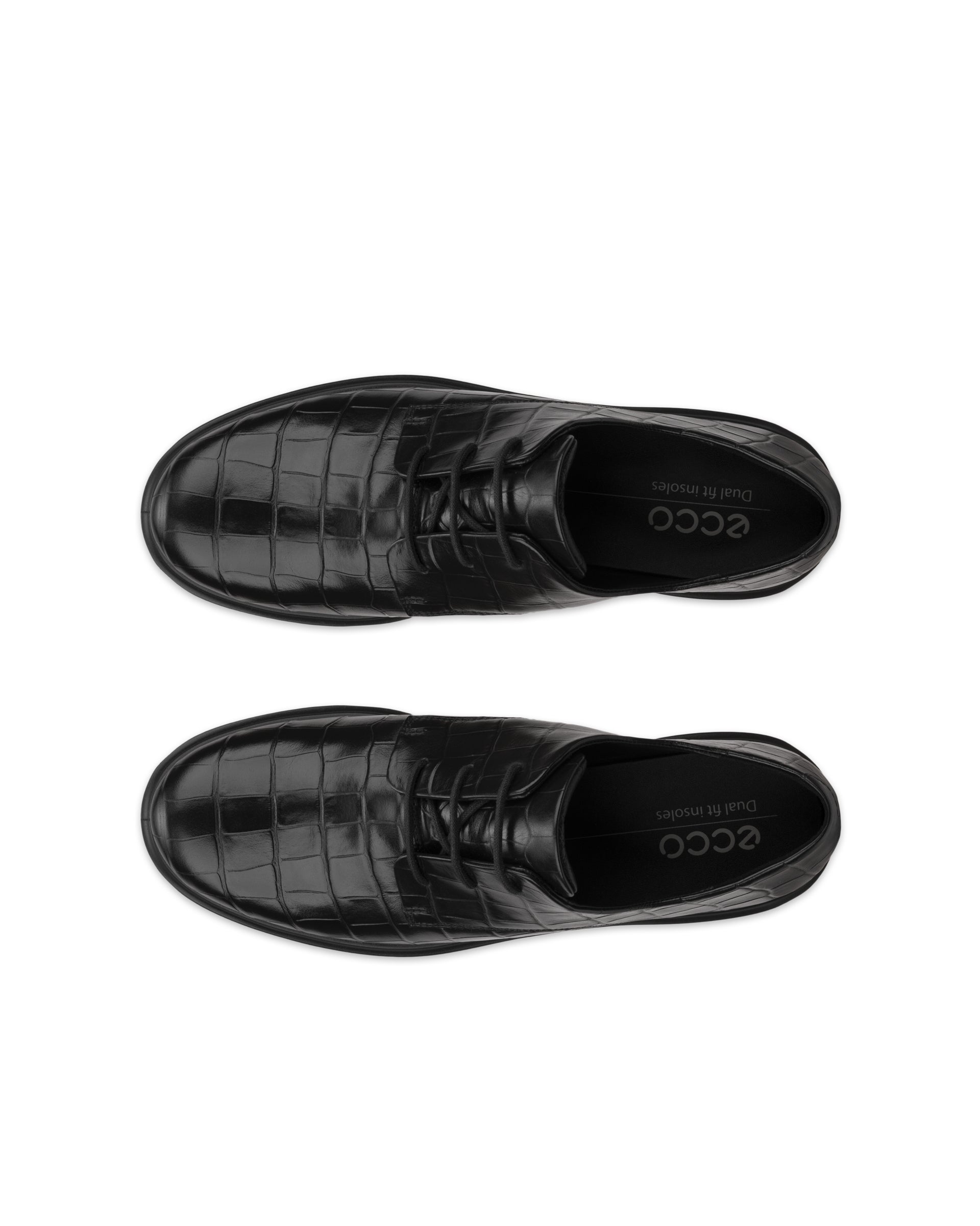 ECCO Metropole Amsterdam ウィメンズ レザーダービーシューズ - ブラック - Top left pair