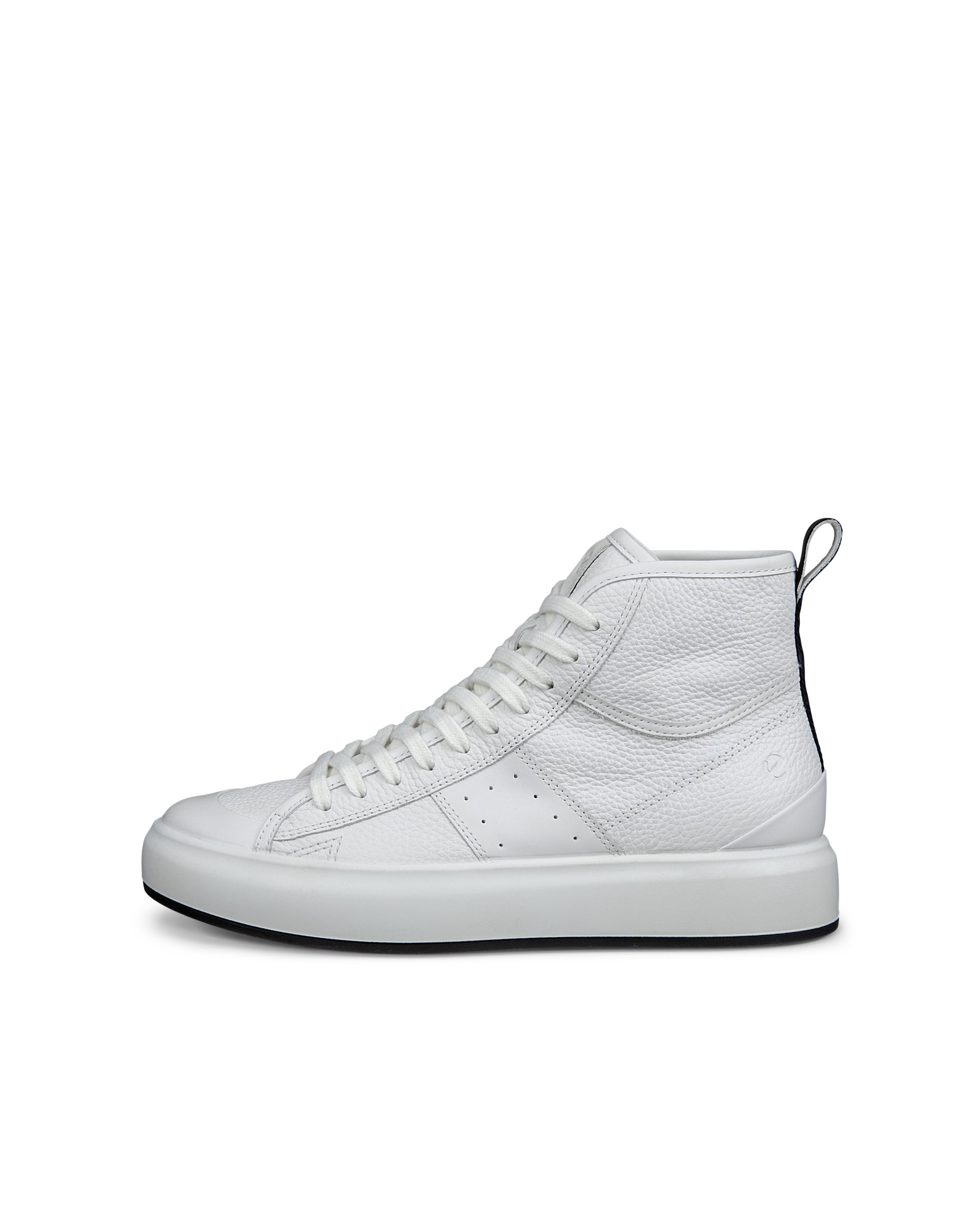 ECCO Street Ace ウィメンズ レザーハイカットスニーカー - ホワイト - Outside