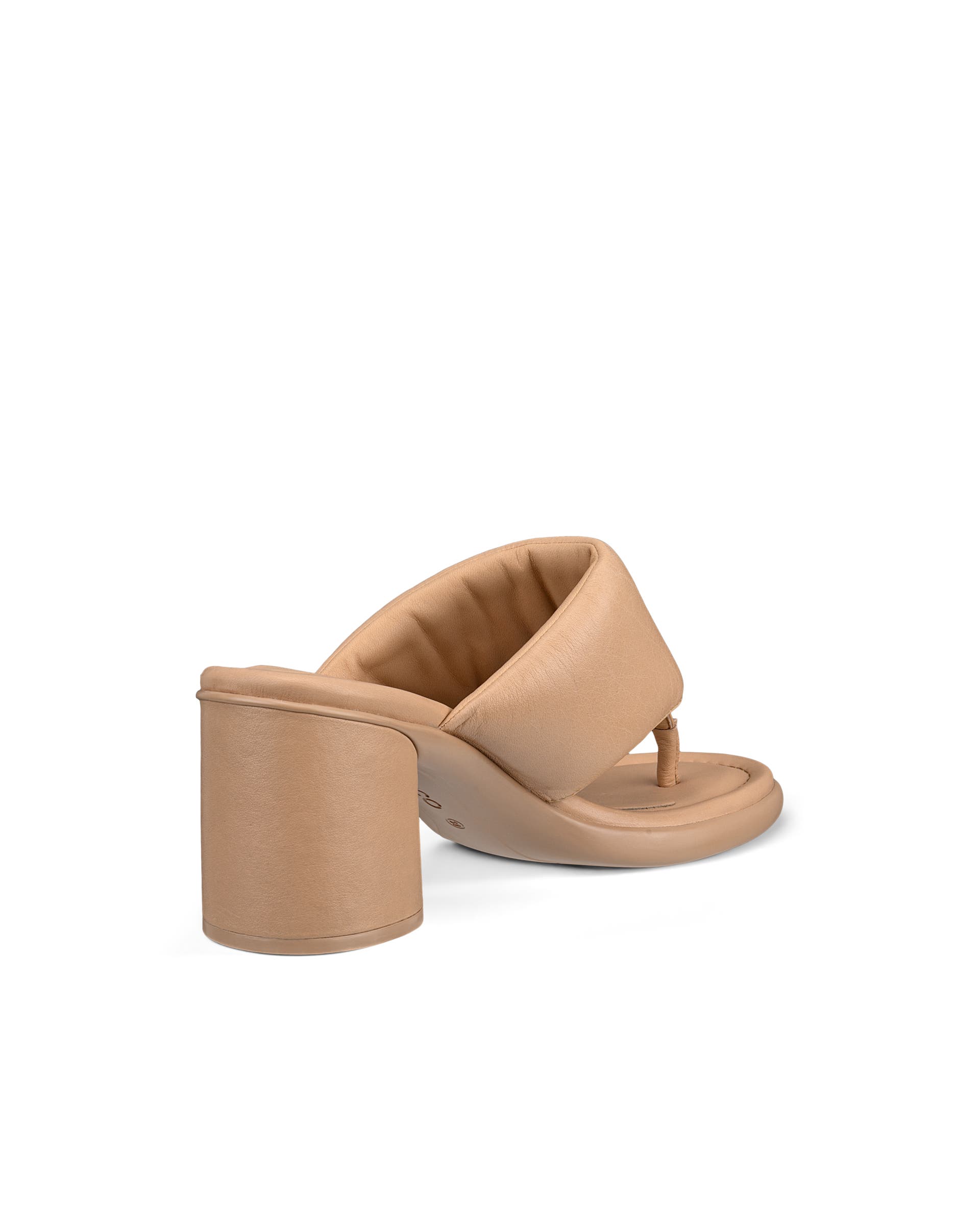 ECCO Sculpted LX 55 ウィメンズ レザーヒールサンダル - ブラウン - Back