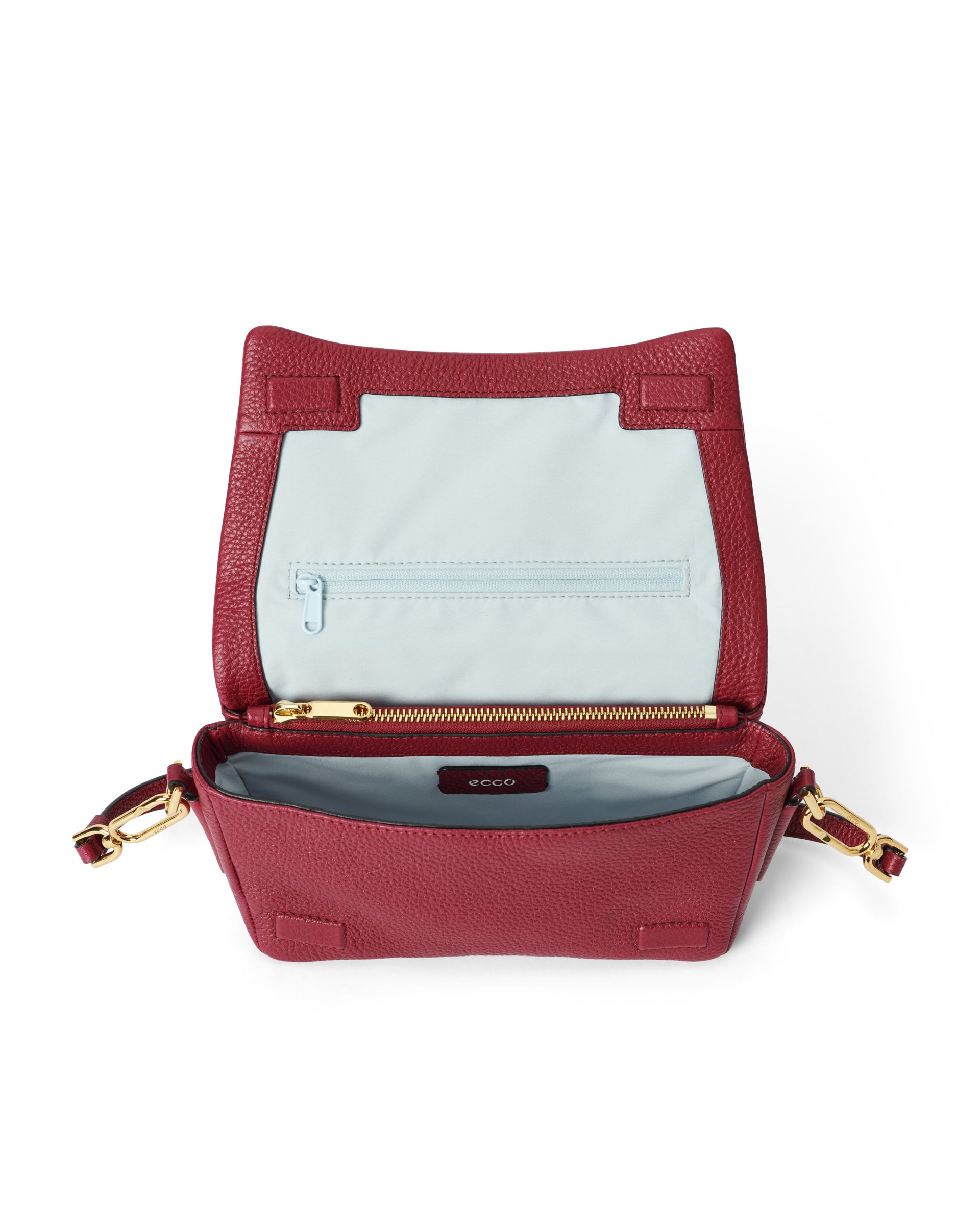 Kožené crossbody kabelka ECCO® Pinch Bag - Červená - Inside