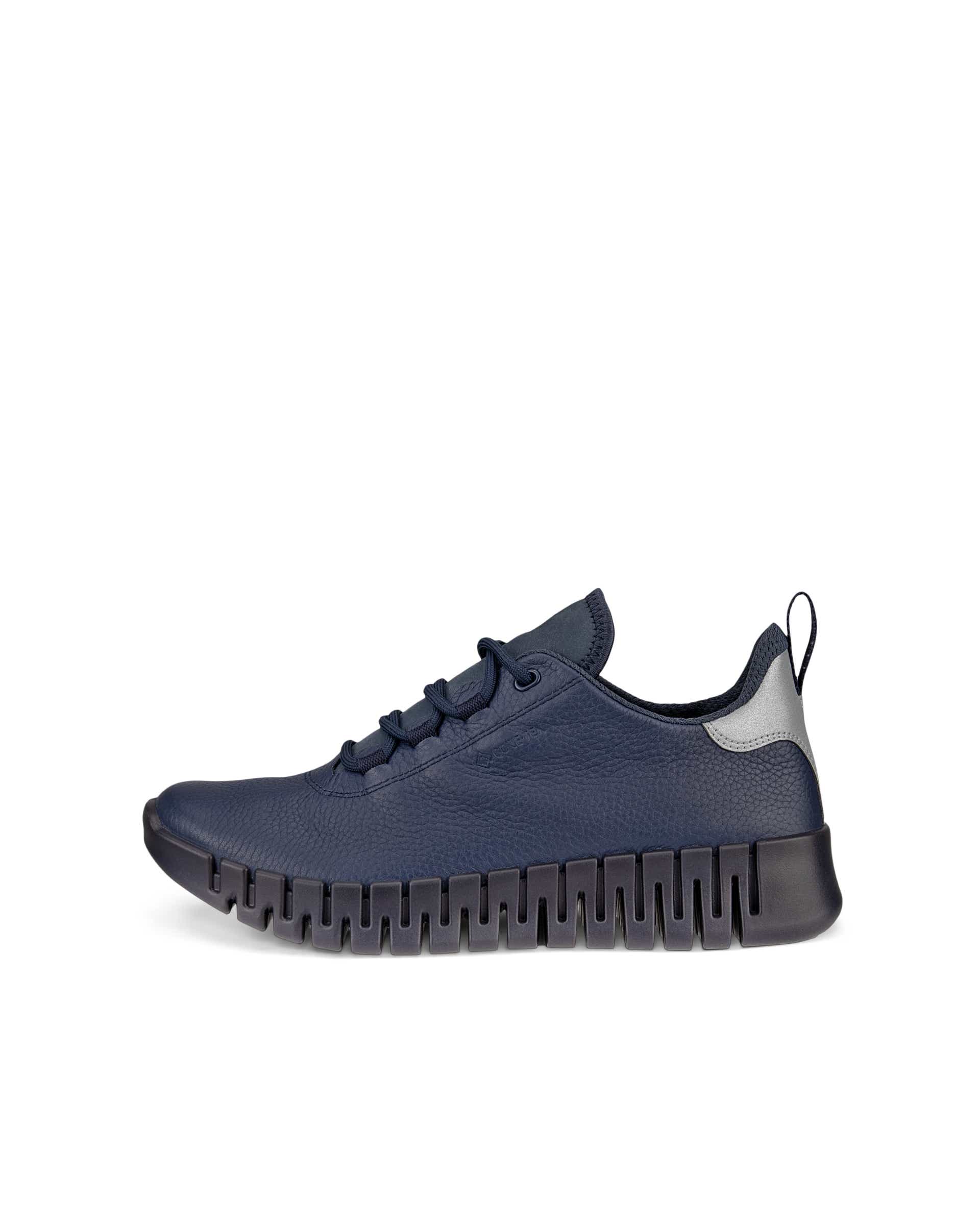 ECCO Gruuv ウィメンズ レザーGore-Texスニーカー - ブルー - Outside