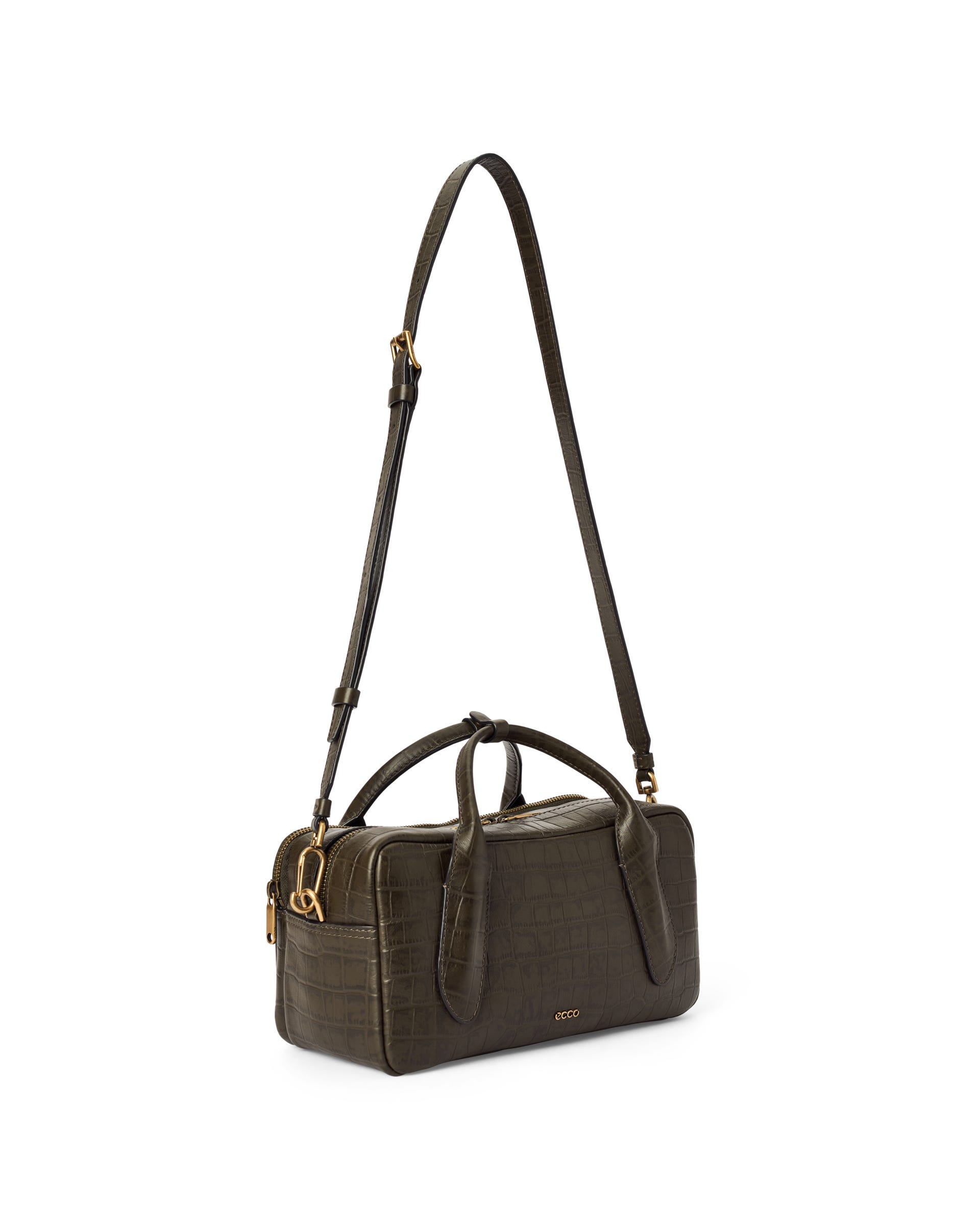 ECCO Bowling Bag レザーハンドバッグ - グリーン - Main
