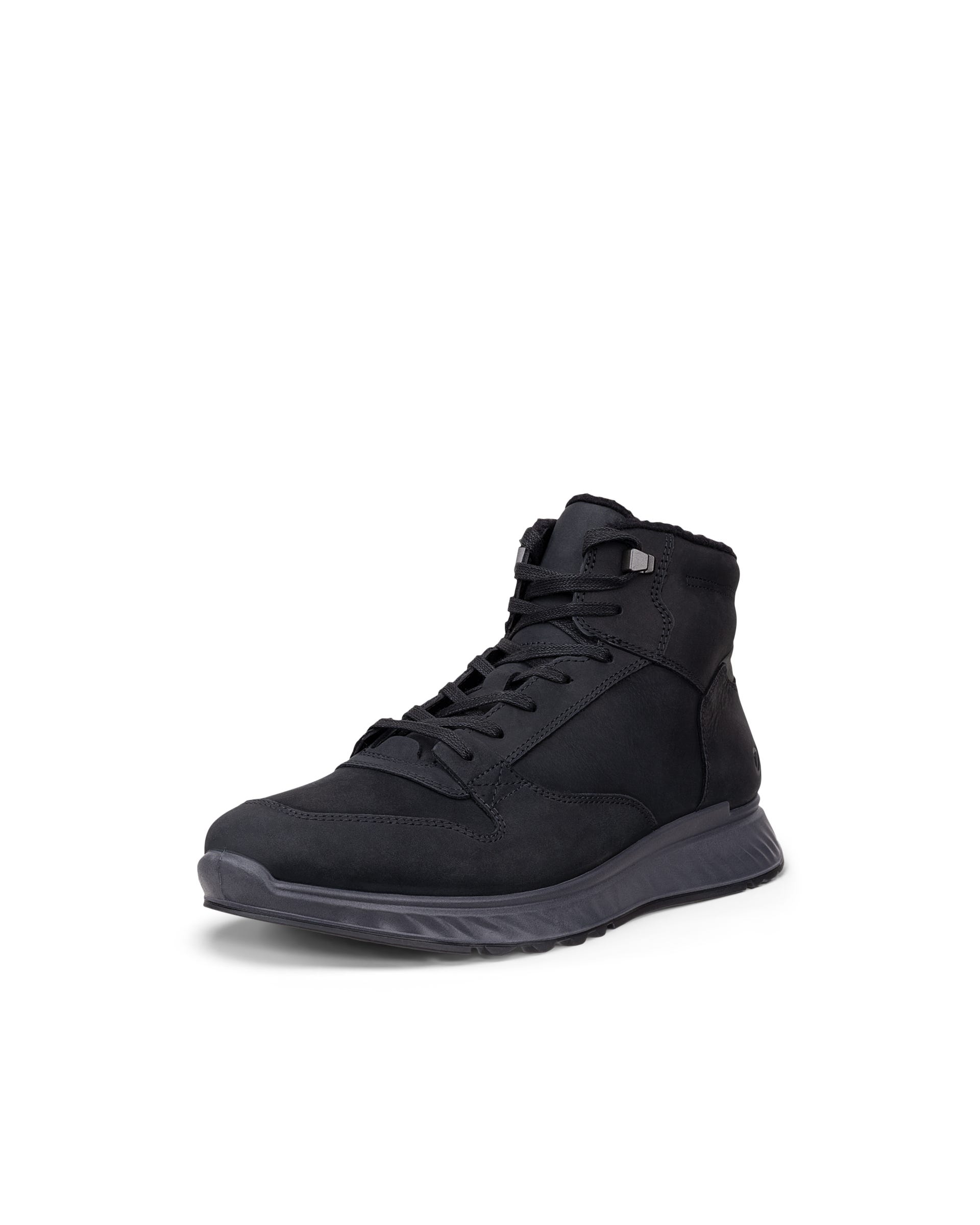 Men's ECCO® EXOSTRIDE Nubuck Boot - Black - Main