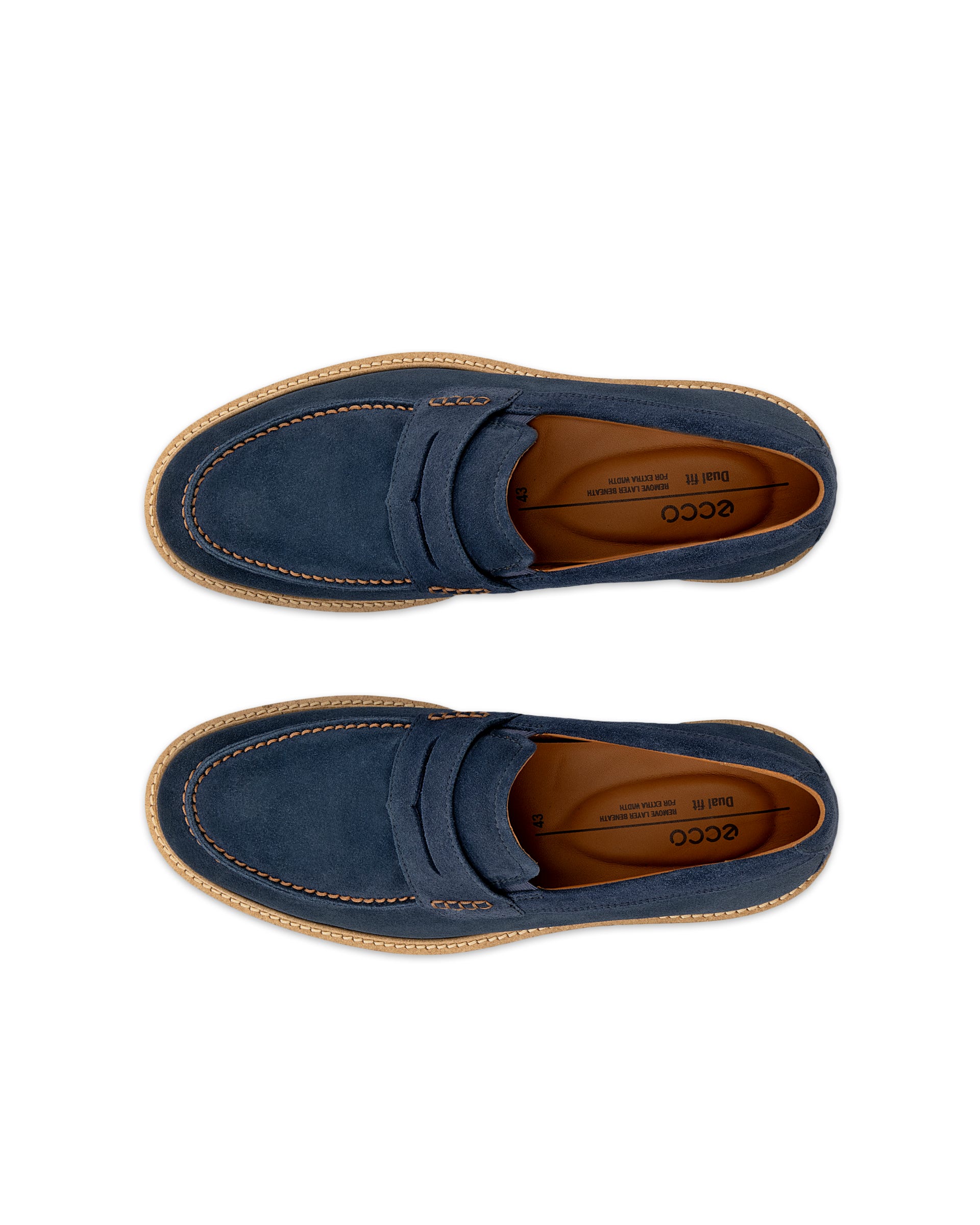 ECCO® METROPOLE LONDON férfi velúr papucscipő - Kék - Top left pair