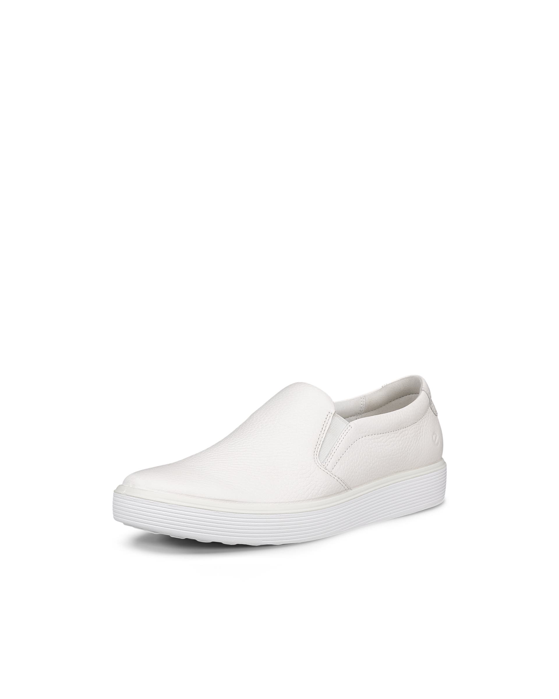 Chaussure à enfiler en cuir ECCO® Soft 60 pour femmes - Blanc - Main