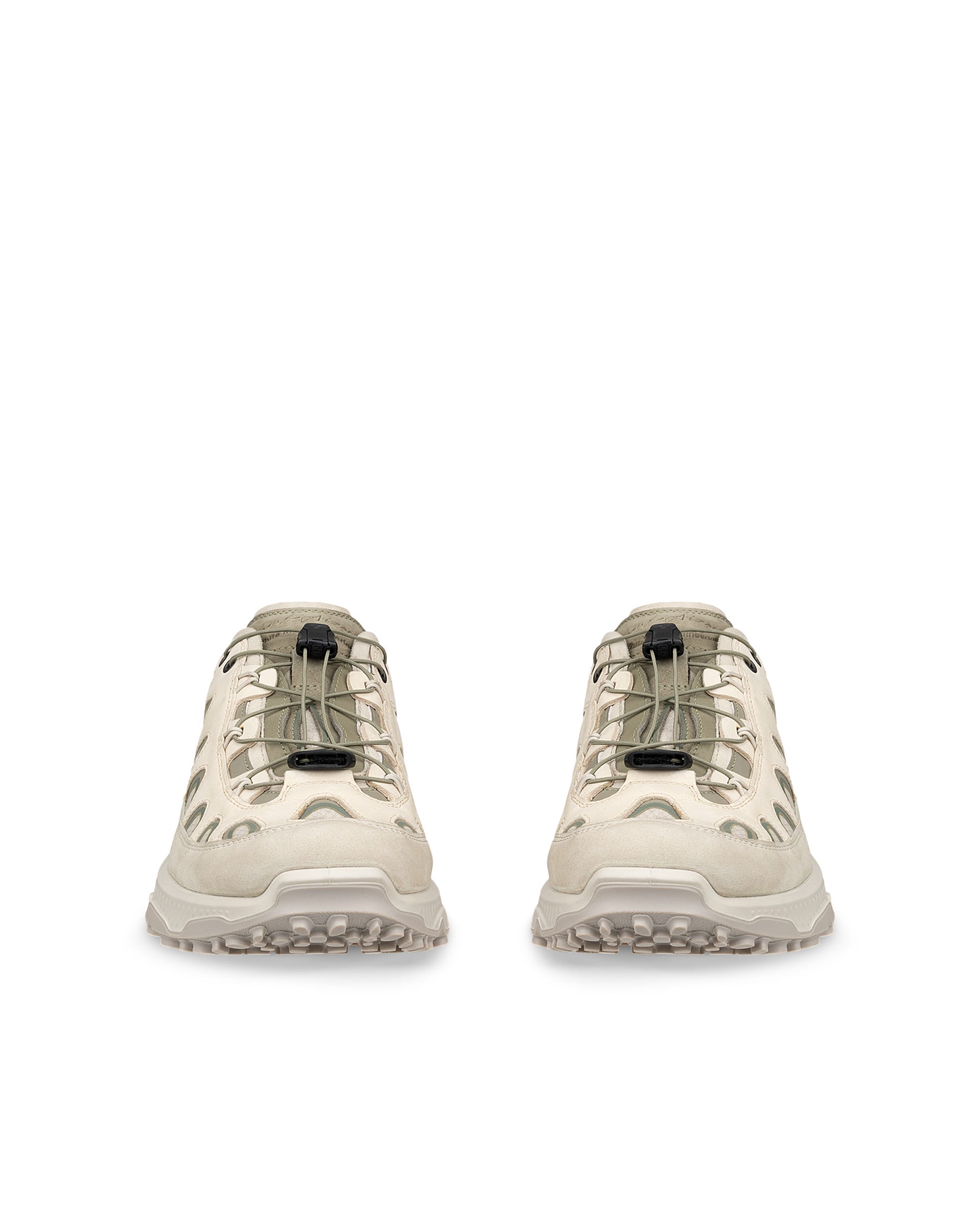 ECCO RECEPTOR XP WOMEN ウィメンズ レザーシューズ - ベージュ - Front pair