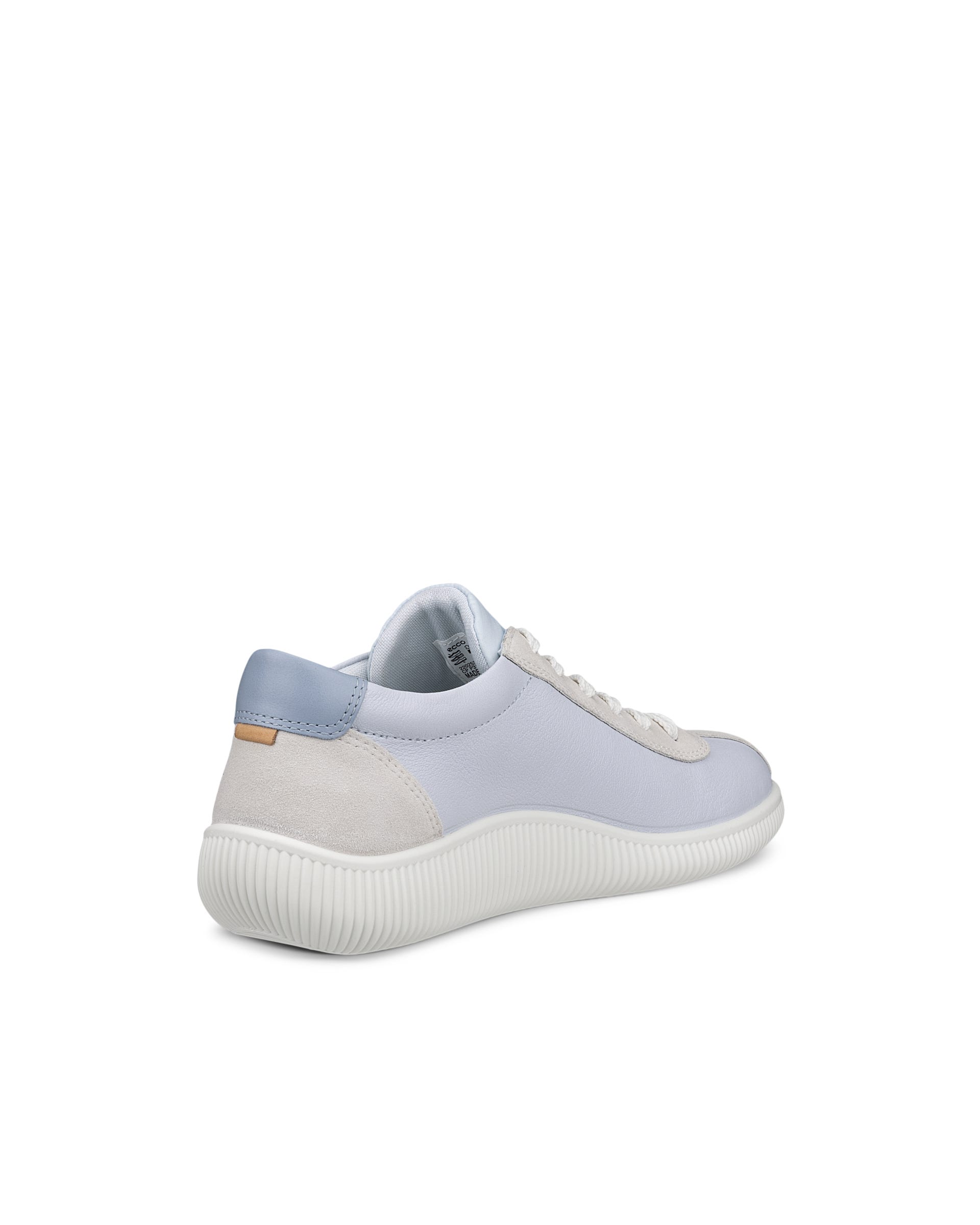 Women's ECCO® Soft Zero Leather Sneaker - Blue - Back