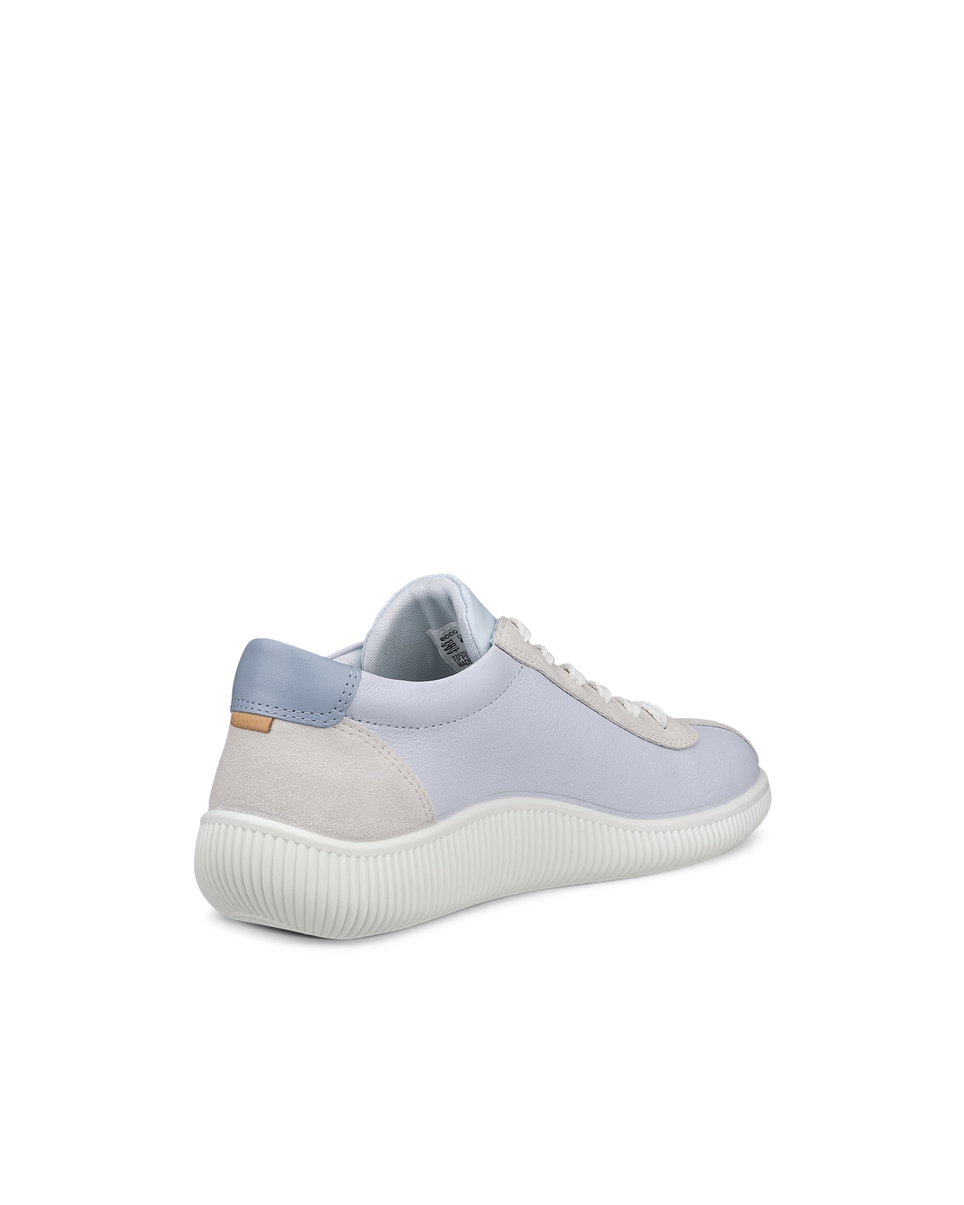 ECCO® Soft Zero Dames leren sneaker - Blauw - Back
