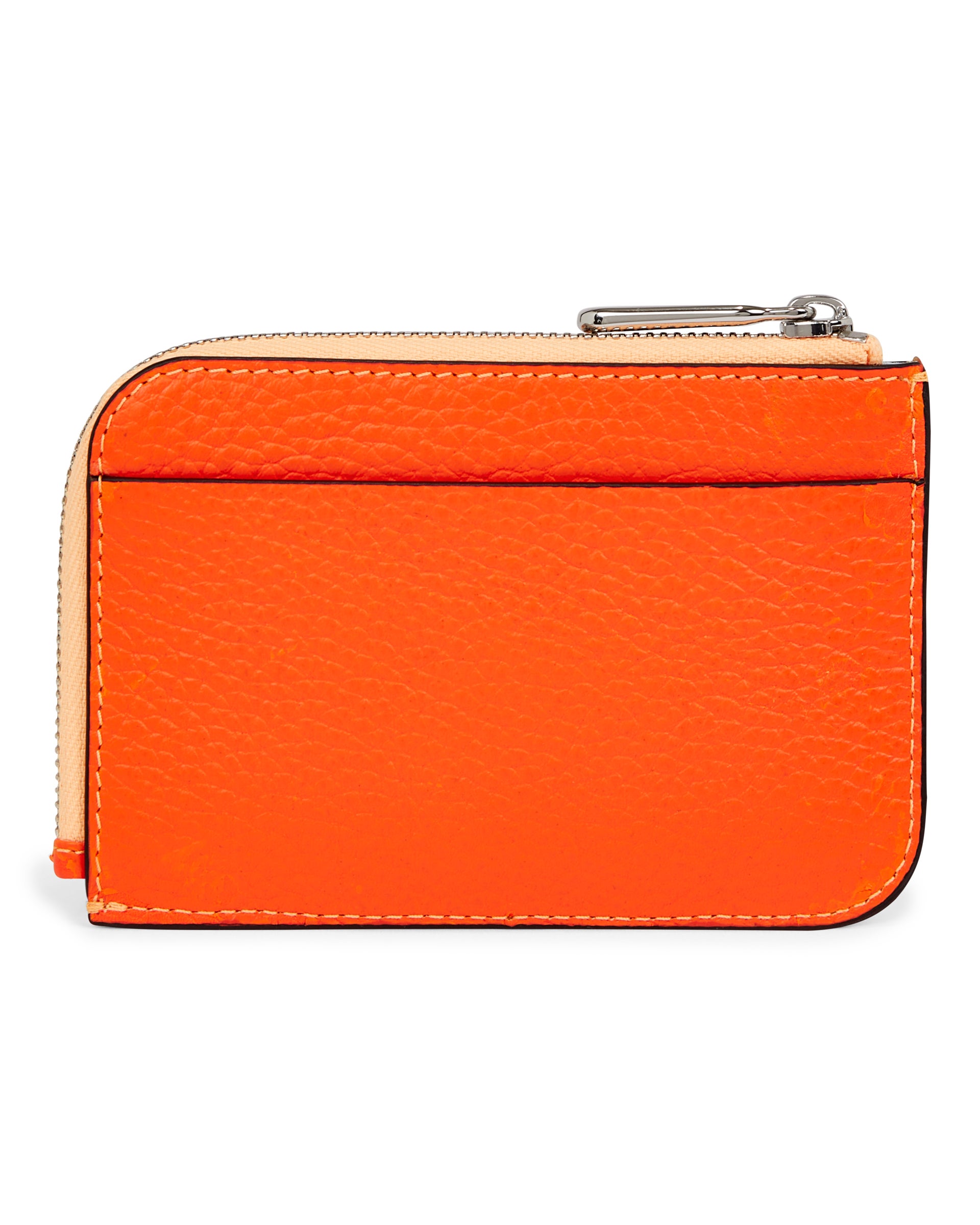 ECCO Card Case Zipped Pebbled レザーカードケース - オレンジ - Back