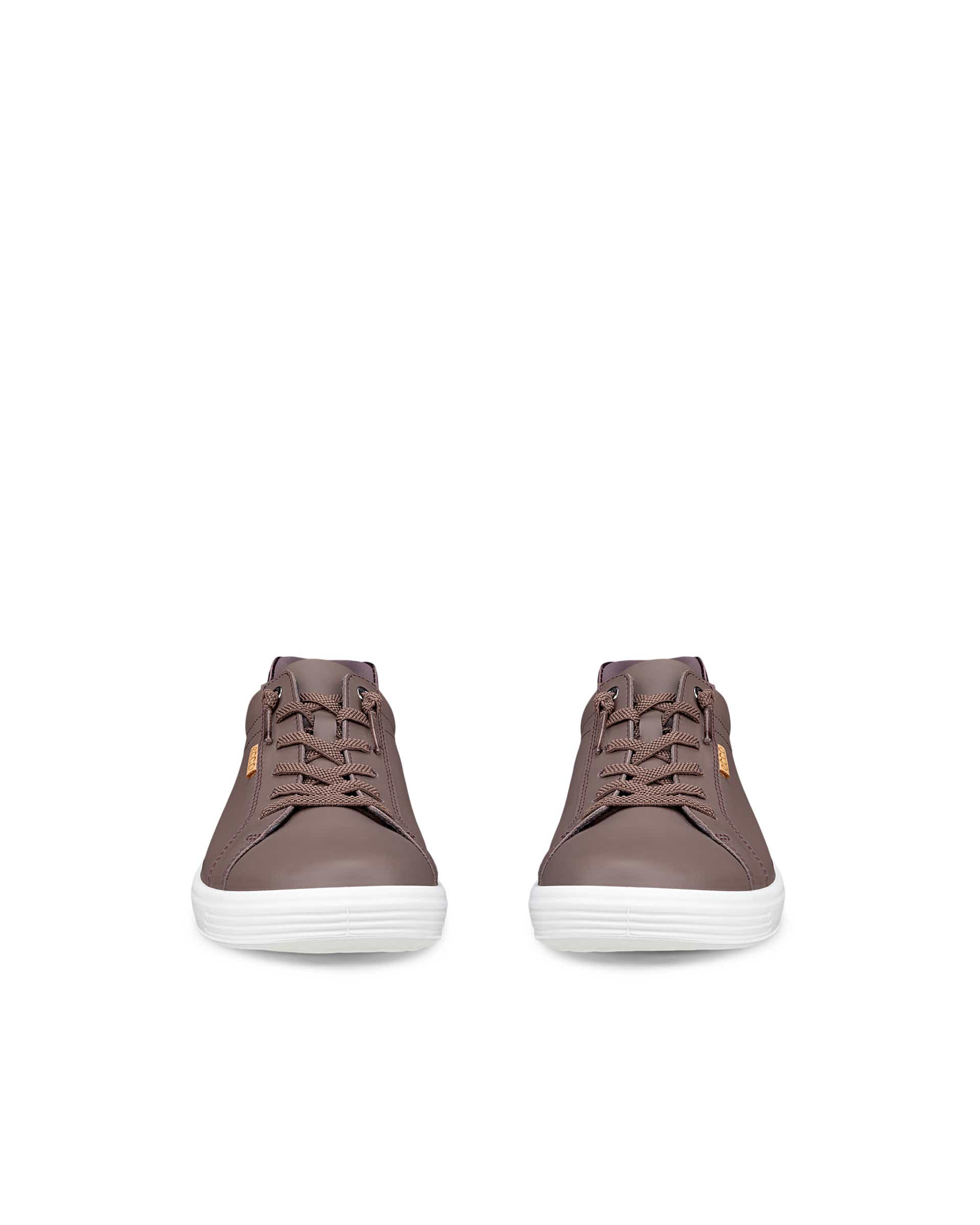 Women's ECCO® SOFT 7 Leather Trainer - Purple - Front pair