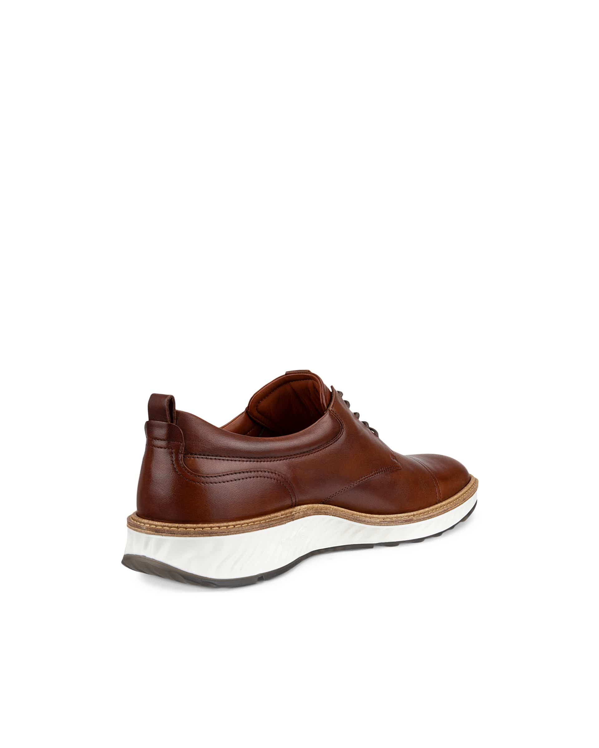Men's ECCO® ST.1 Hybrid Leather Derby Shoe - Brown - Back