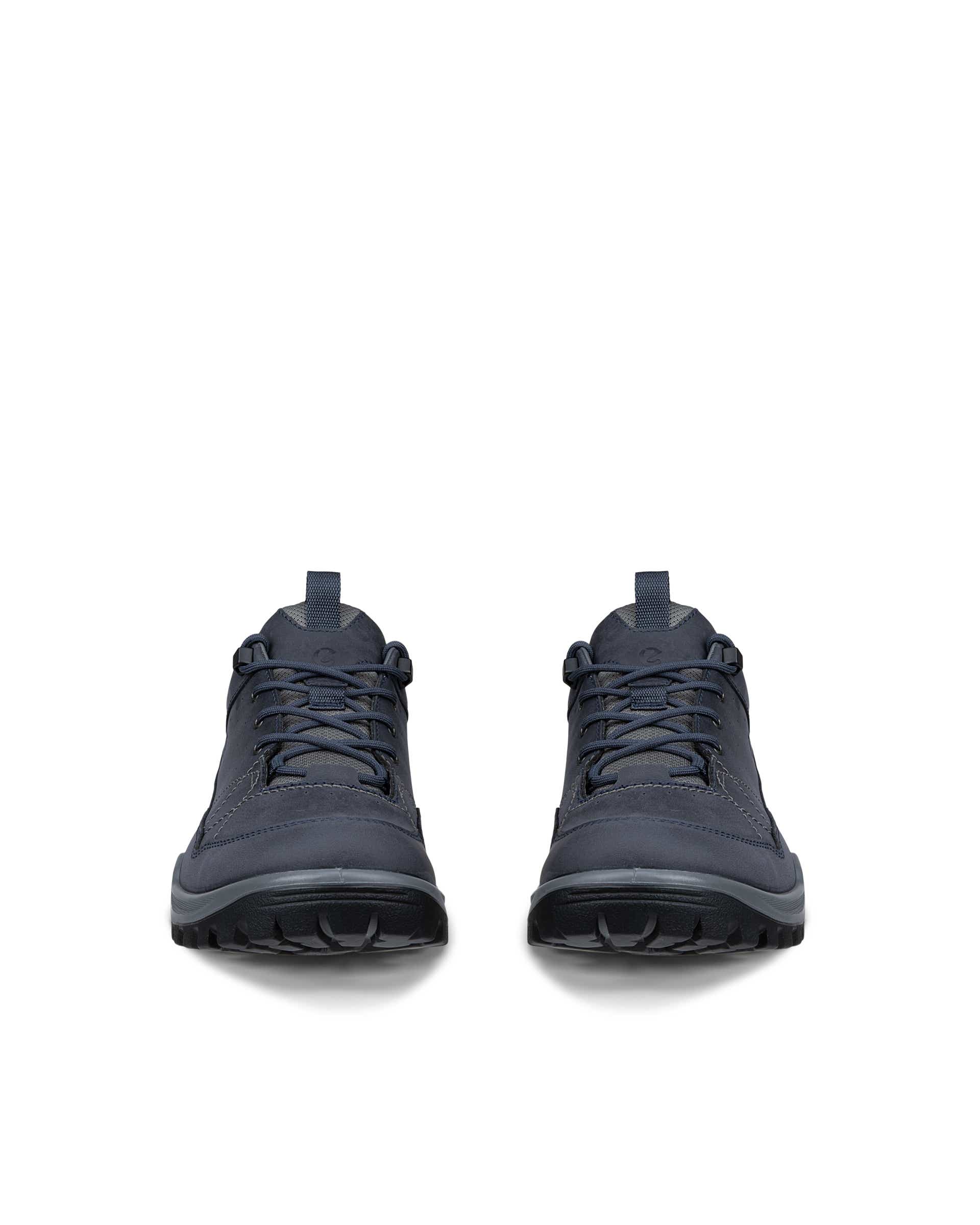 Men's ECCO® RECEPTOR TREKK Nubuck Waterproof Hiking Shoe - Blue - Front pair