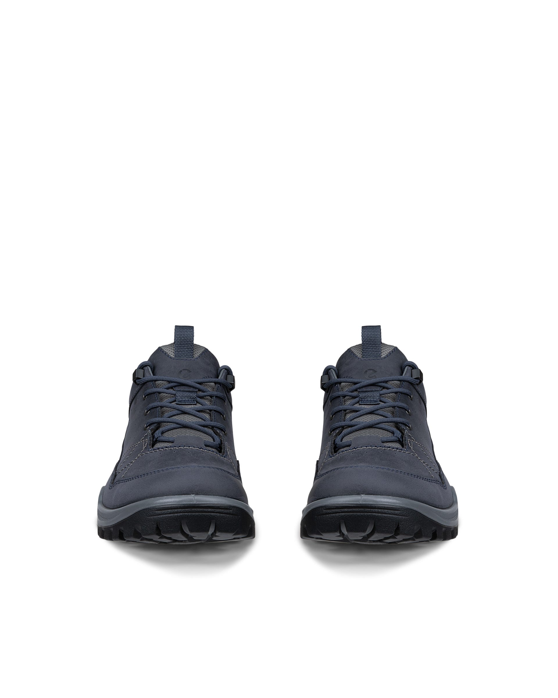 Men's ECCO® RECEPTOR TREKK Nubuck Waterproof Hiking Shoe - Blue - Front pair